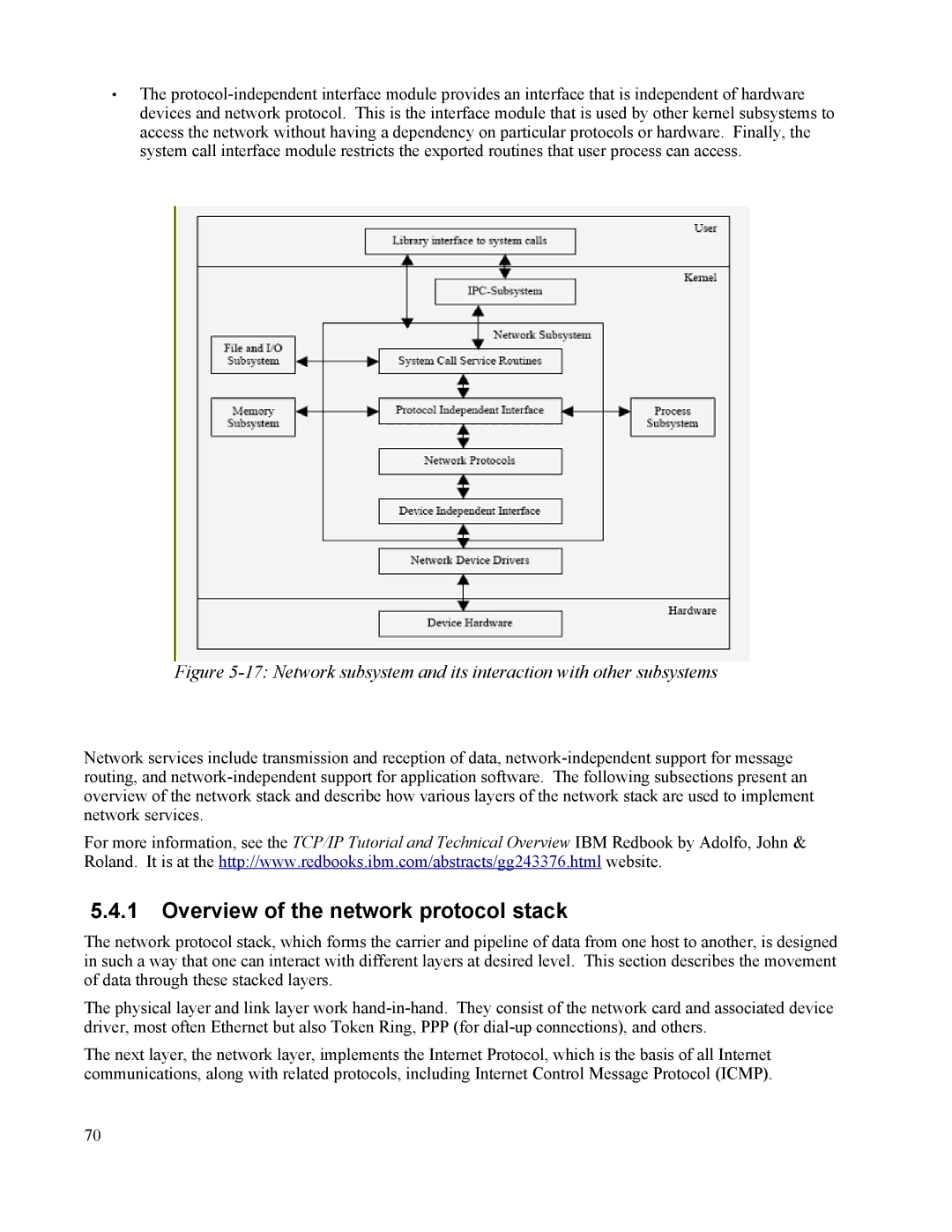 IBM 10 SP1 EAL4 manual Overview of the network protocol stack 