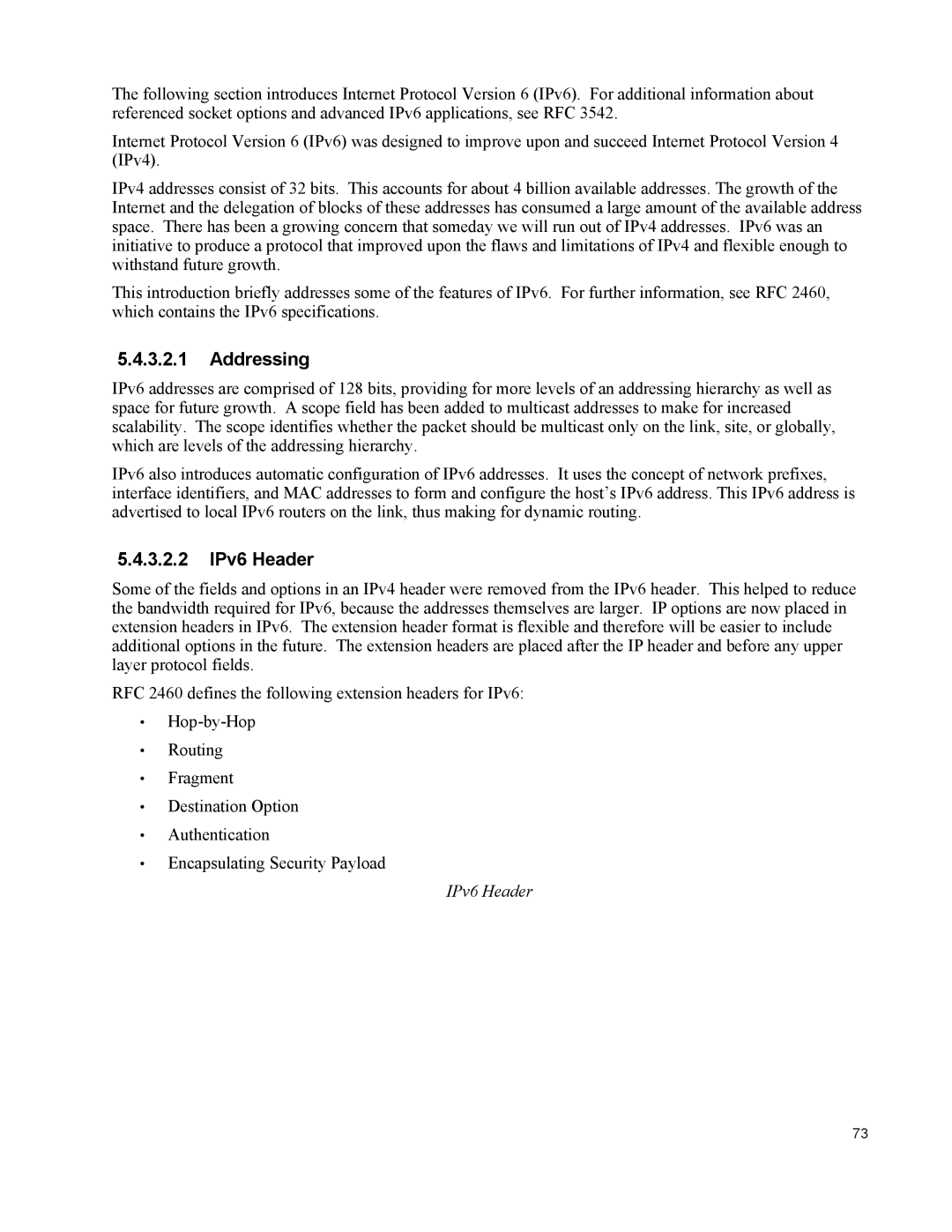 IBM 10 SP1 EAL4 manual Addressing, 3.2.2 IPv6 Header 