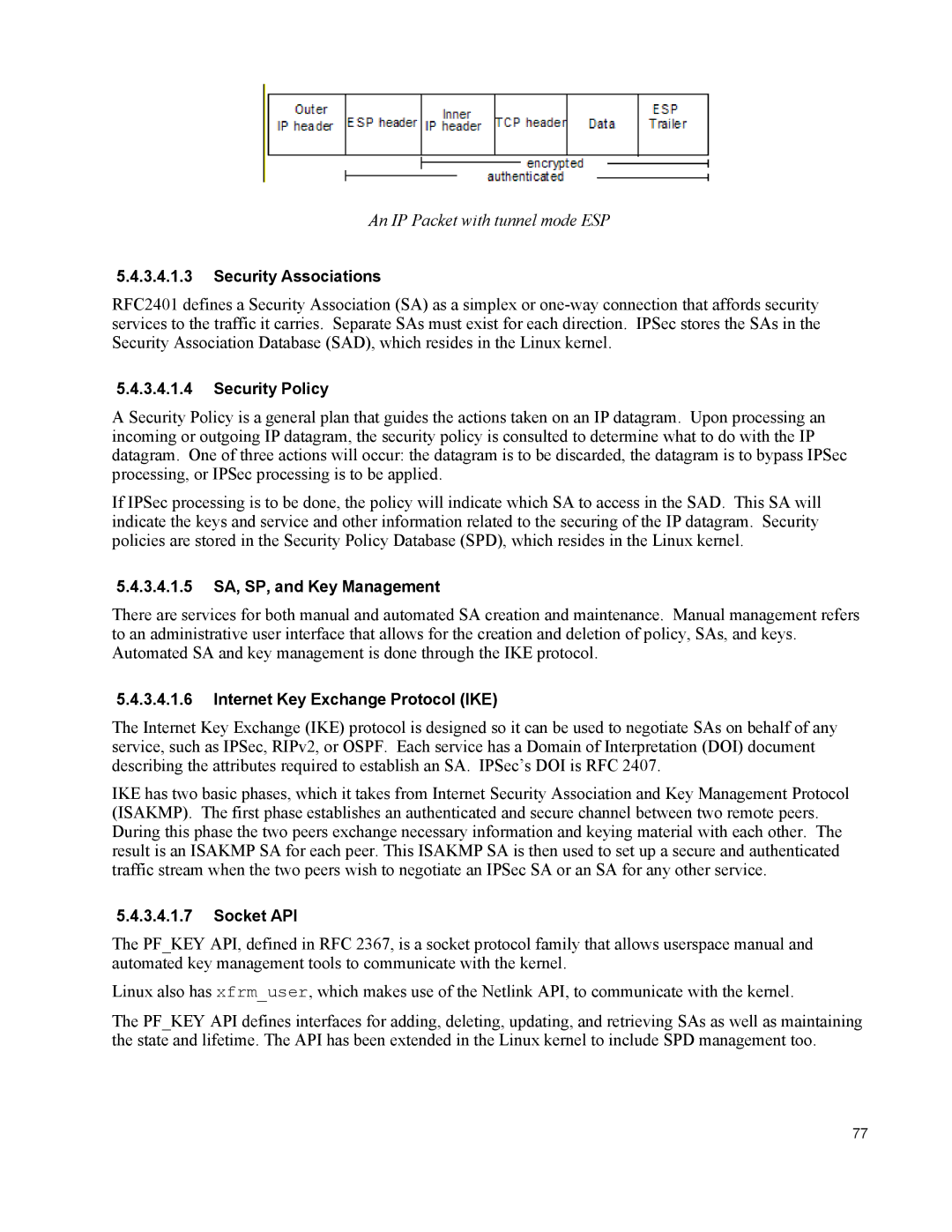 IBM 10 SP1 EAL4 manual An IP Packet with tunnel mode ESP 