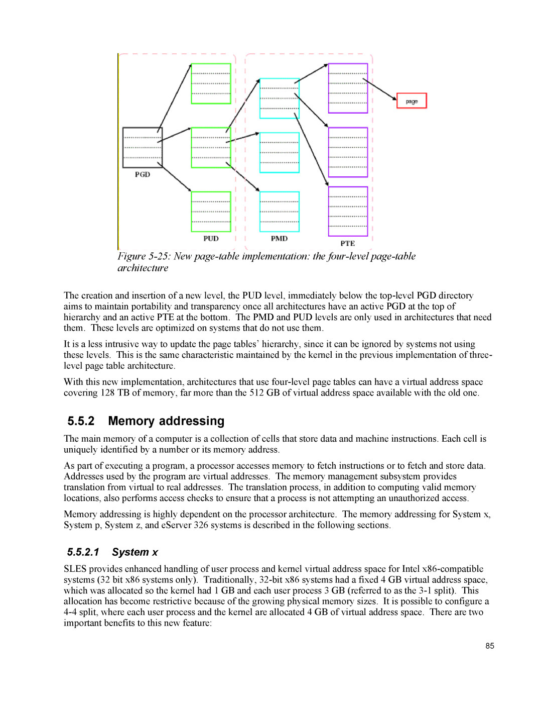 IBM 10 SP1 EAL4 manual Memory addressing, System 