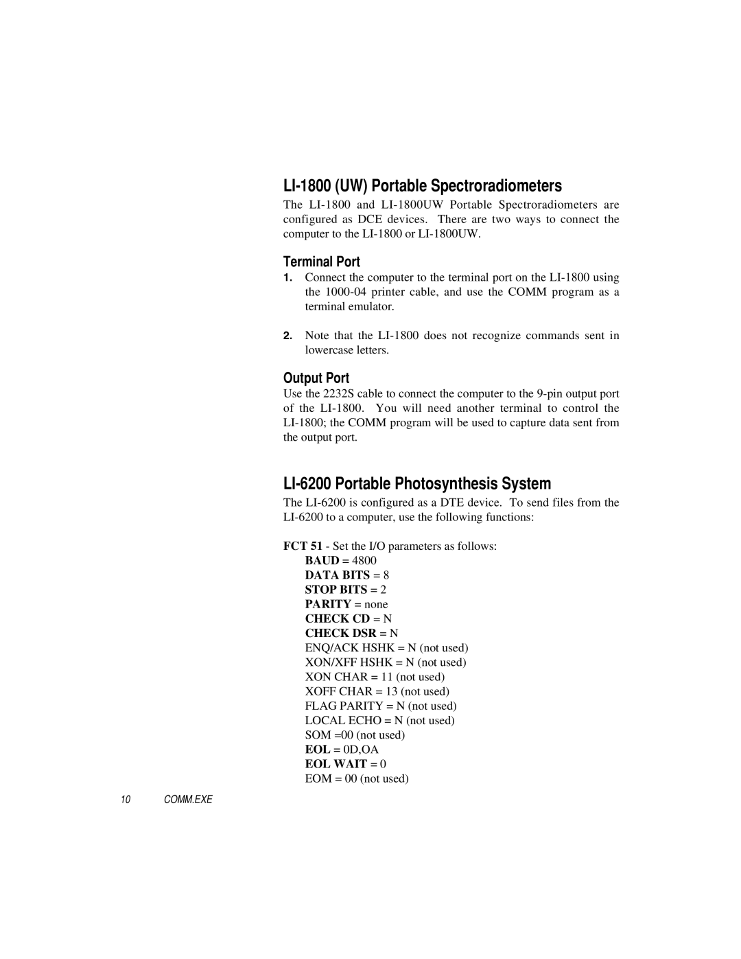 IBM 1000-90 manual LI-1800 UW Portable Spectroradiometers, LI-6200 Portable Photosynthesis System 