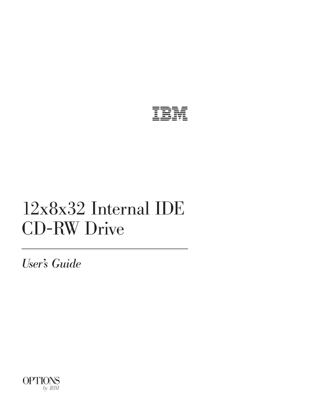 IBM 10K3786 manual 12x8x32 Internal IDE CD-RW Drive 