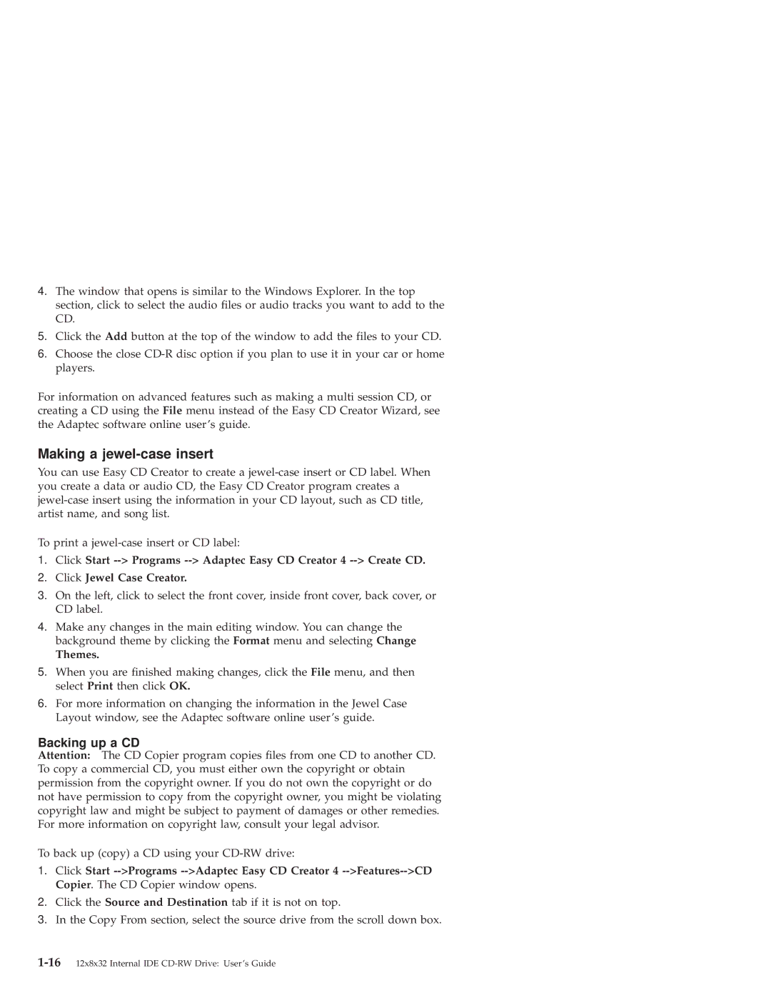 IBM 10K3786 manual Making a jewel-case insert, Themes 