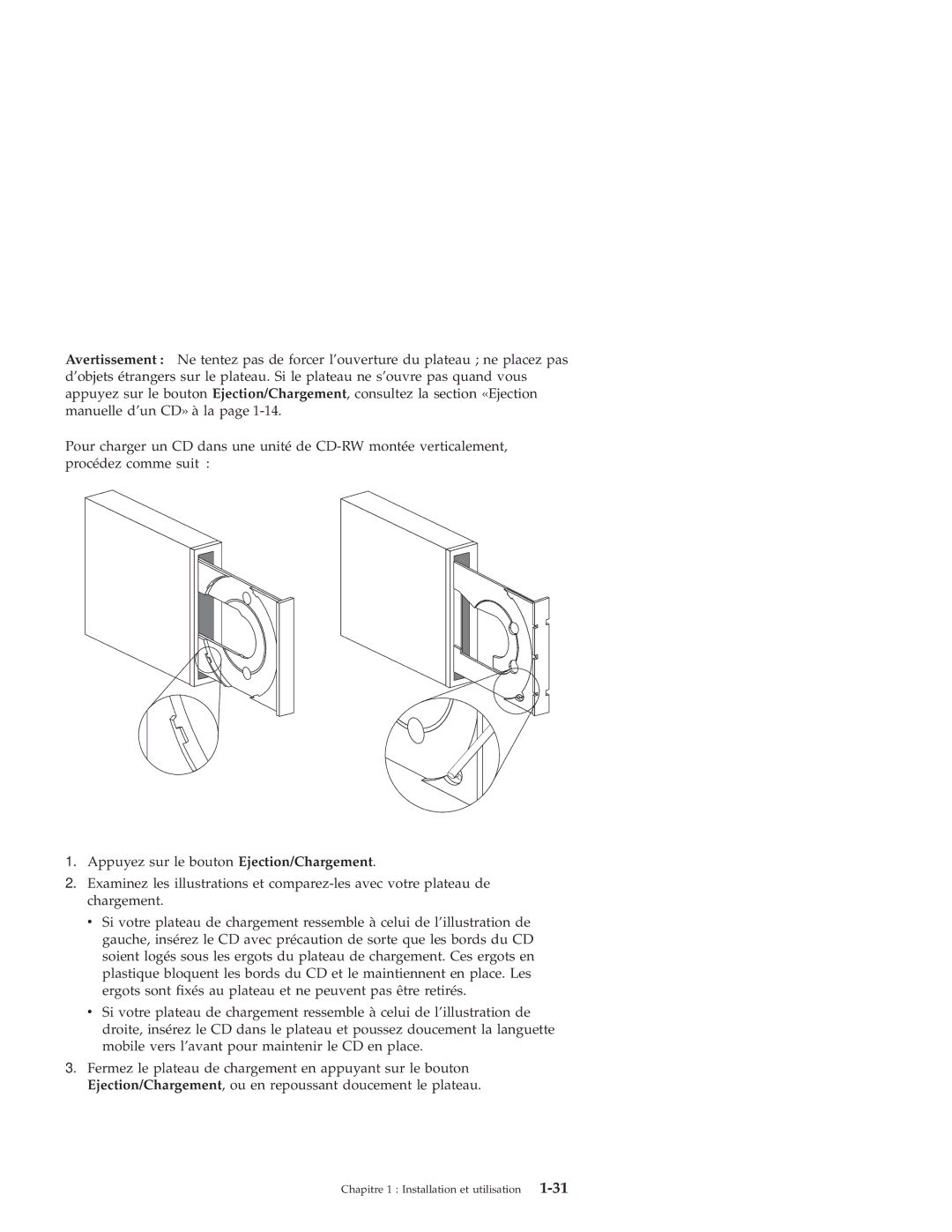 IBM 10K3786 manual Chapitre 1 Installation et utilisation 