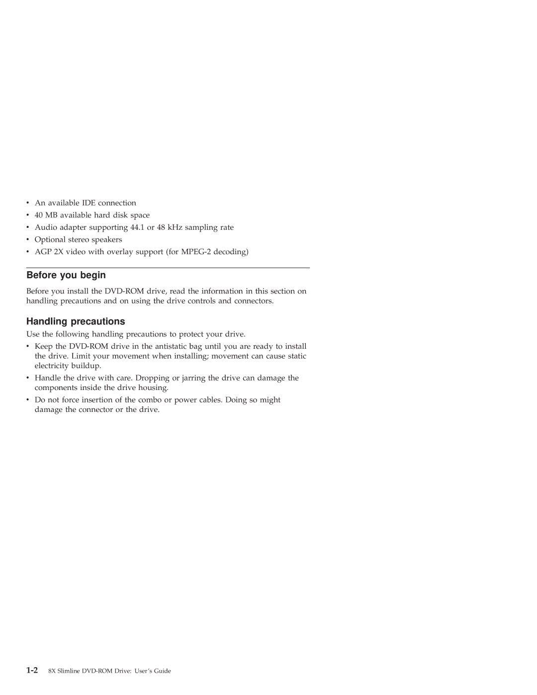 IBM 10K3799 manual Before you begin, Handling precautions 