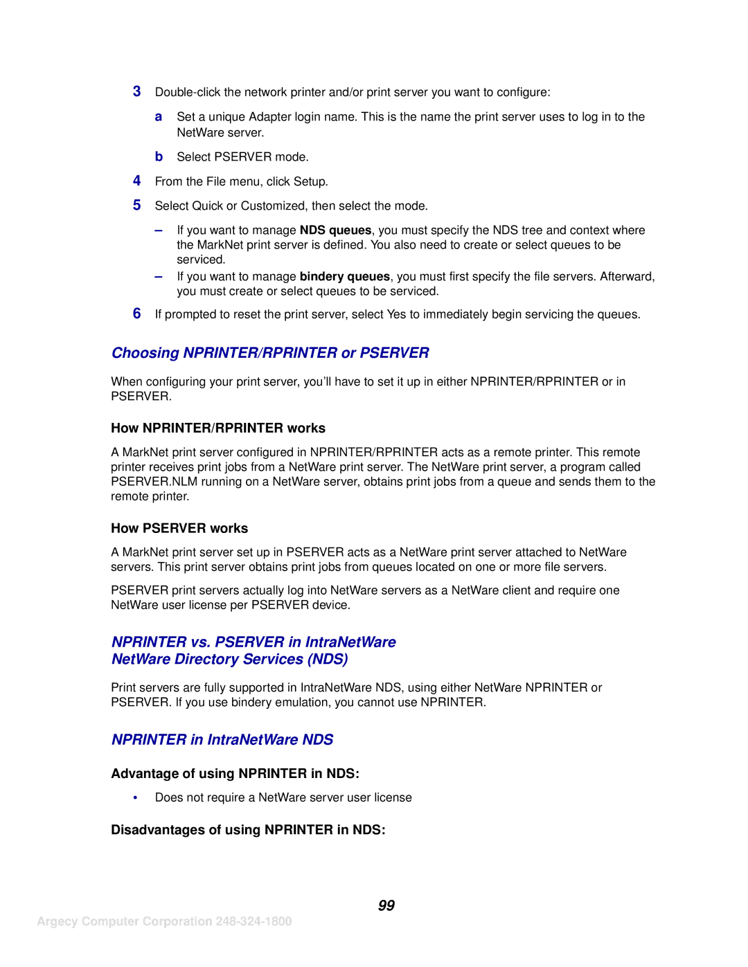 IBM 1116 manual Choosing NPRINTER/RPRINTER or Pserver, Nprinter in IntraNetWare NDS 