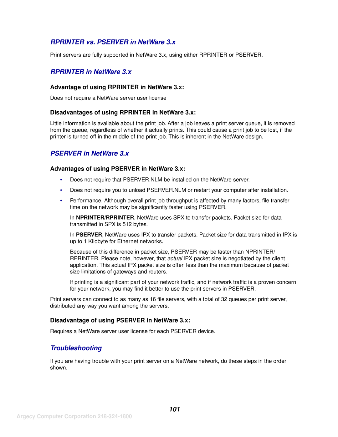 IBM 1116 manual Rprinter vs. Pserver in NetWare, Rprinter in NetWare 