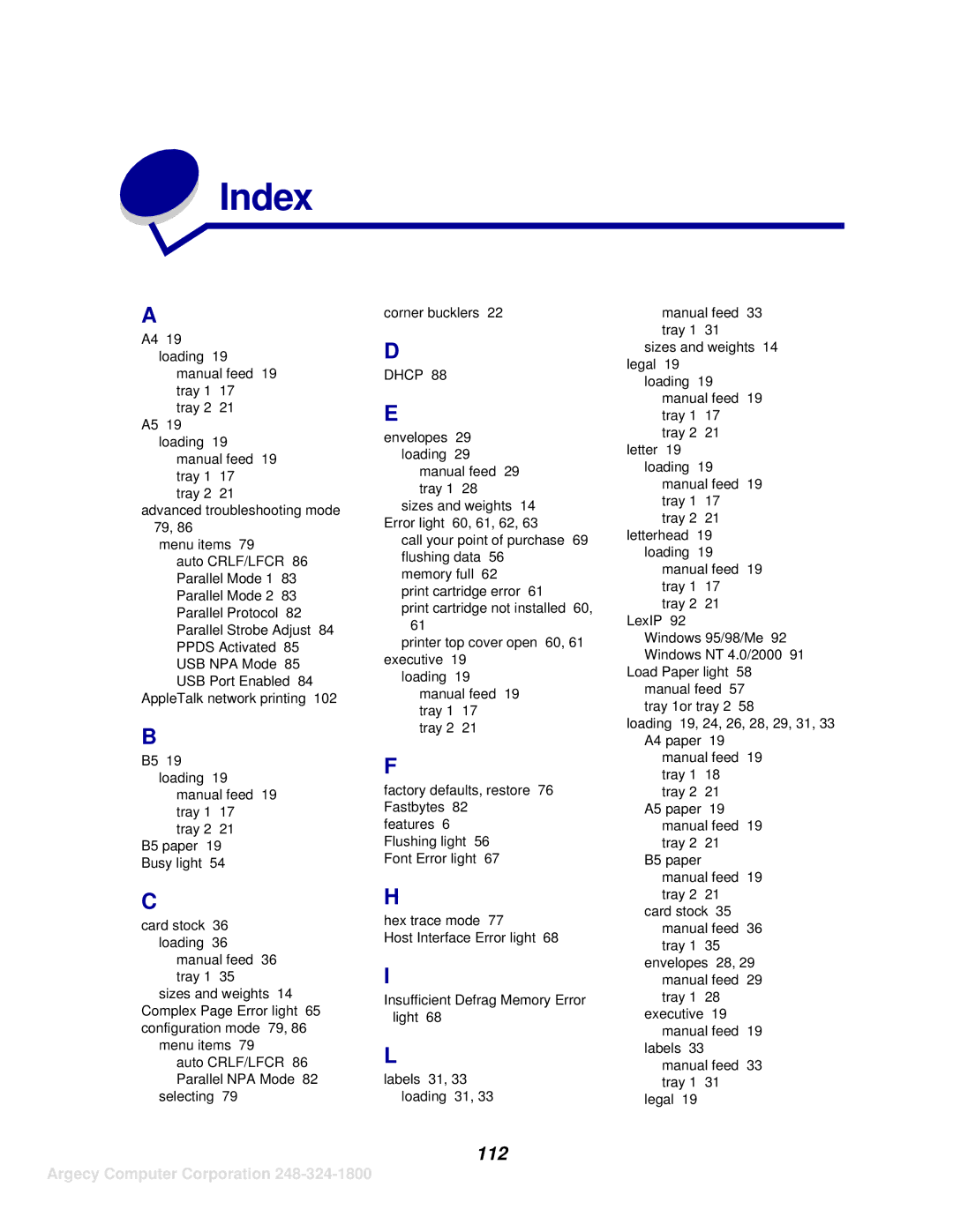 IBM 1116 manual Index, Dhcp 