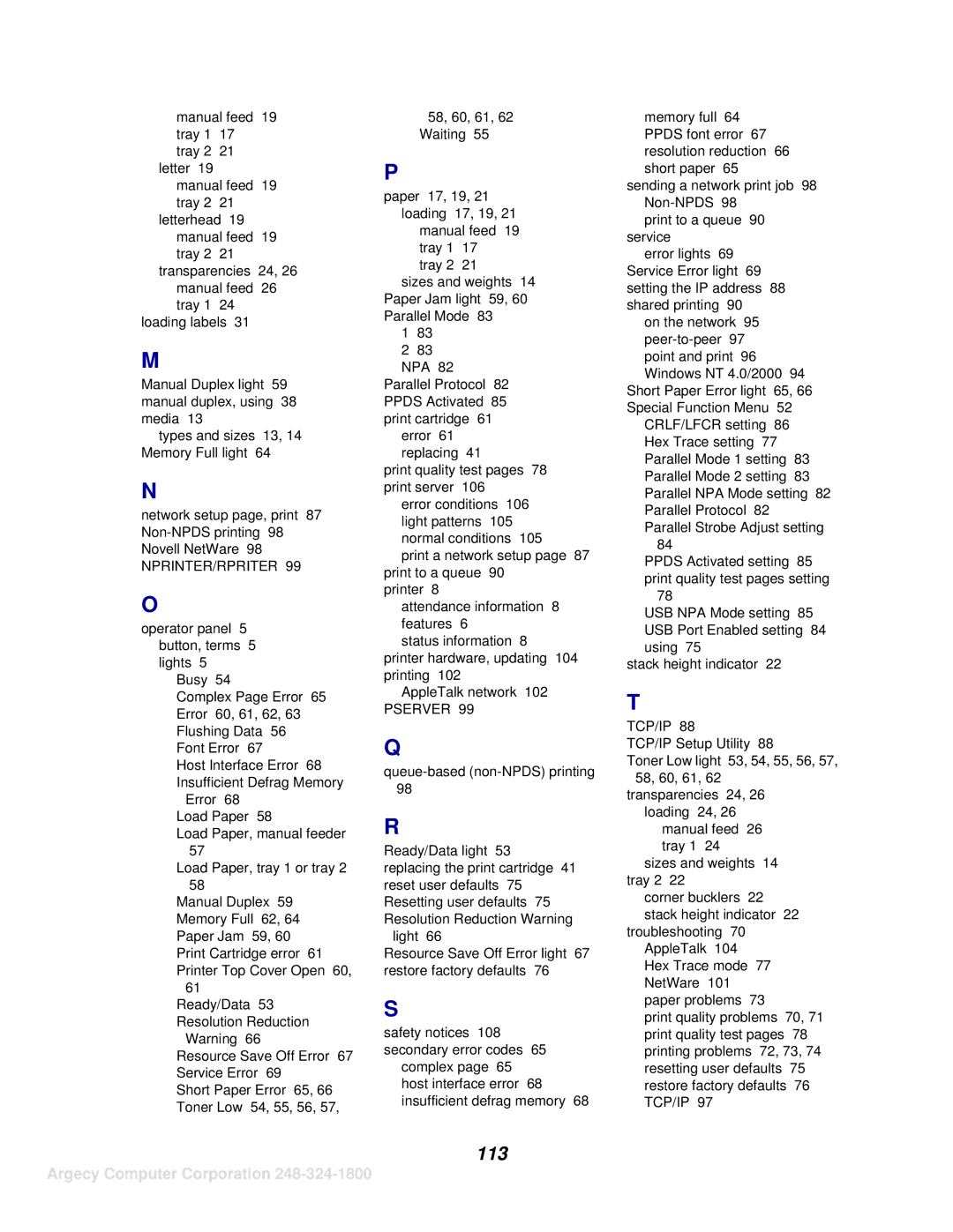 IBM 1116 manual 113 