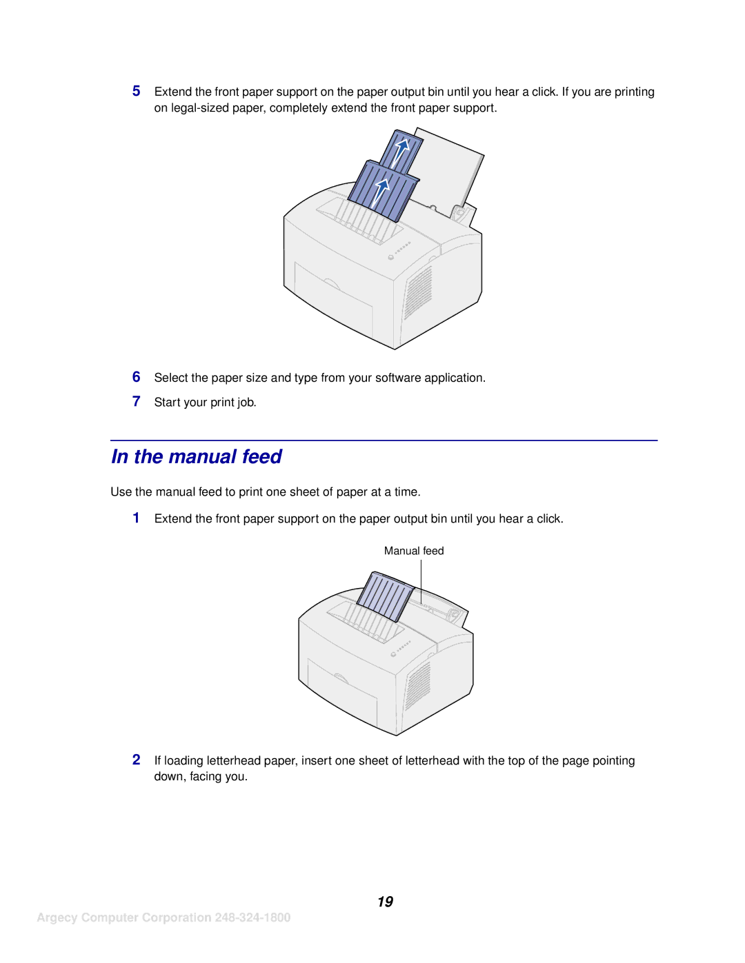 IBM 1116 manual Manual feed 