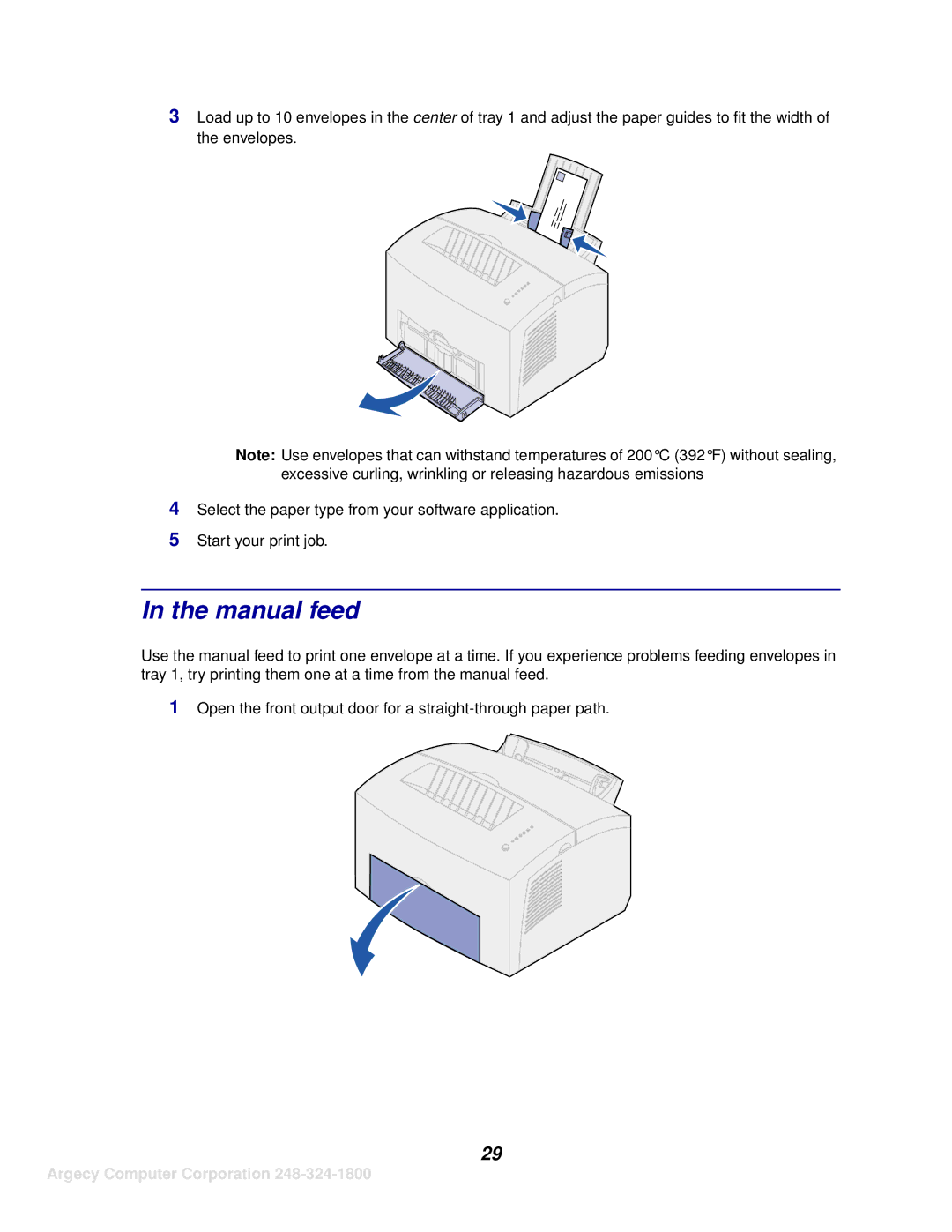 IBM 1116 manual Manual feed 