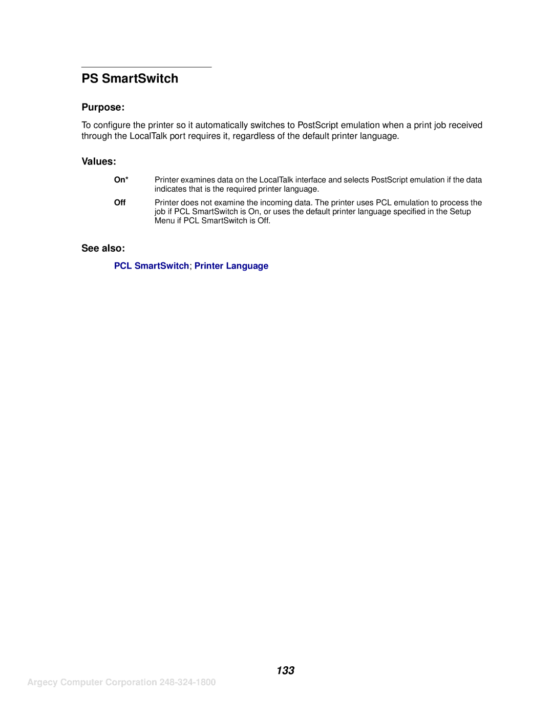 IBM 1120, 1125 manual PS SmartSwitch, 133 