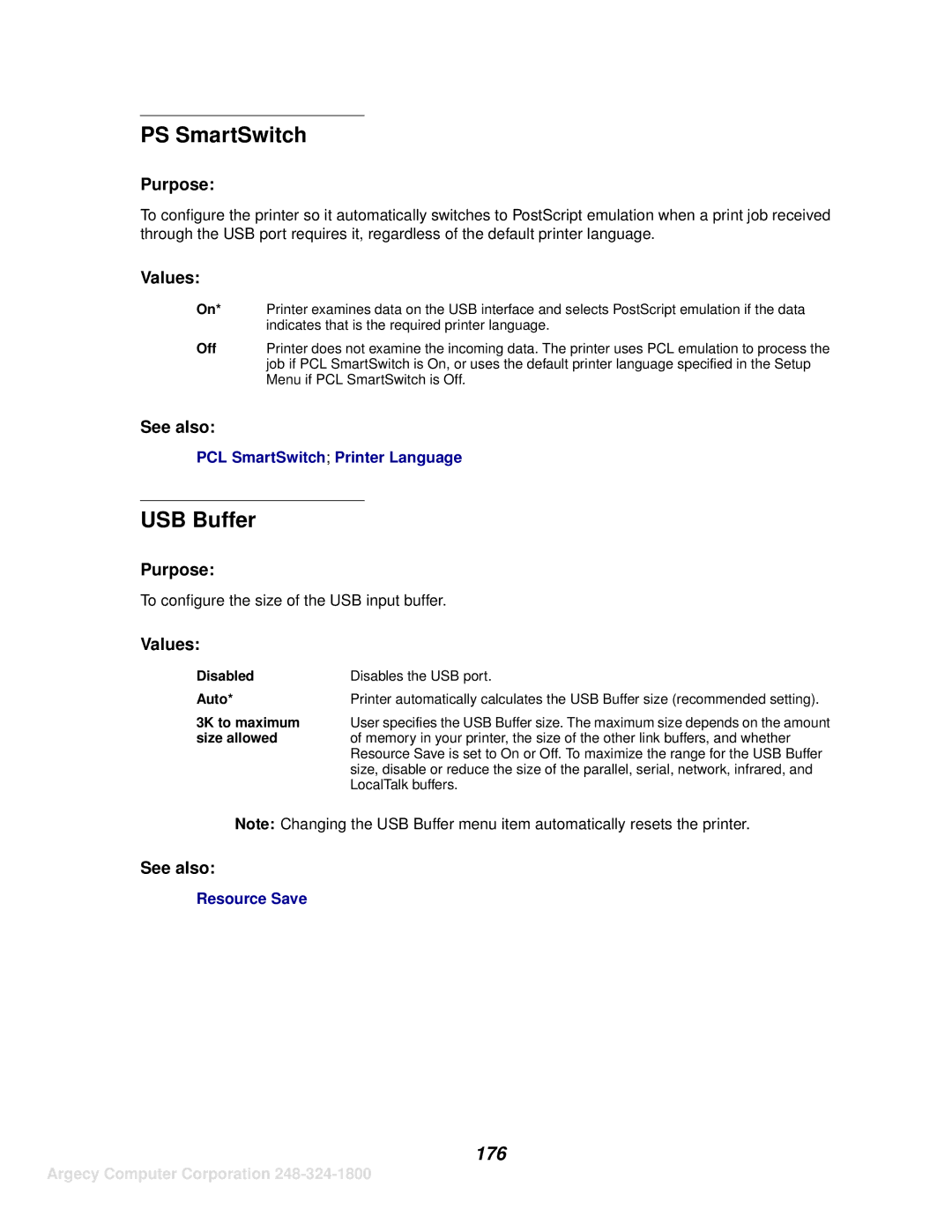 IBM 1125, 1120 manual USB Buffer, 176 