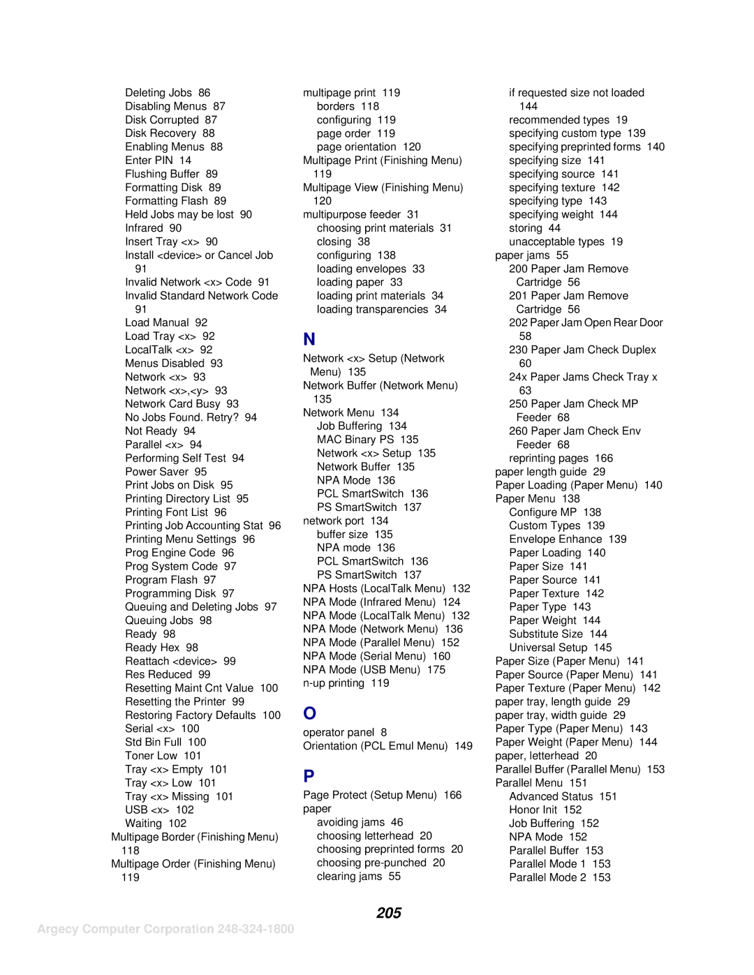 IBM 1120, 1125 manual 205 