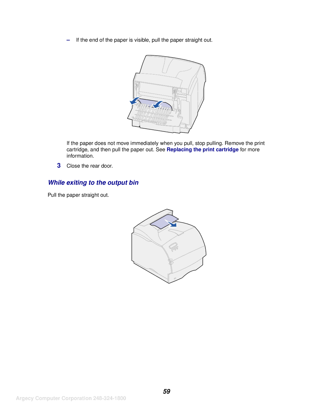 IBM 1120, 1125 manual While exiting to the output bin 