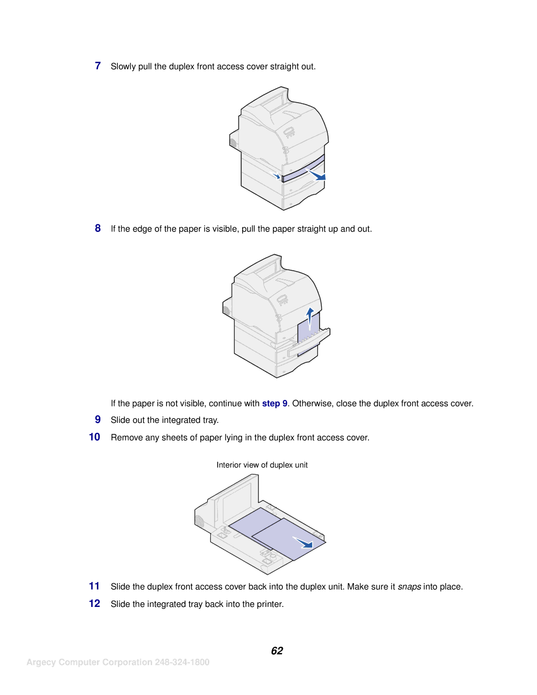 IBM 1125, 1120 manual Interior view of duplex unit 