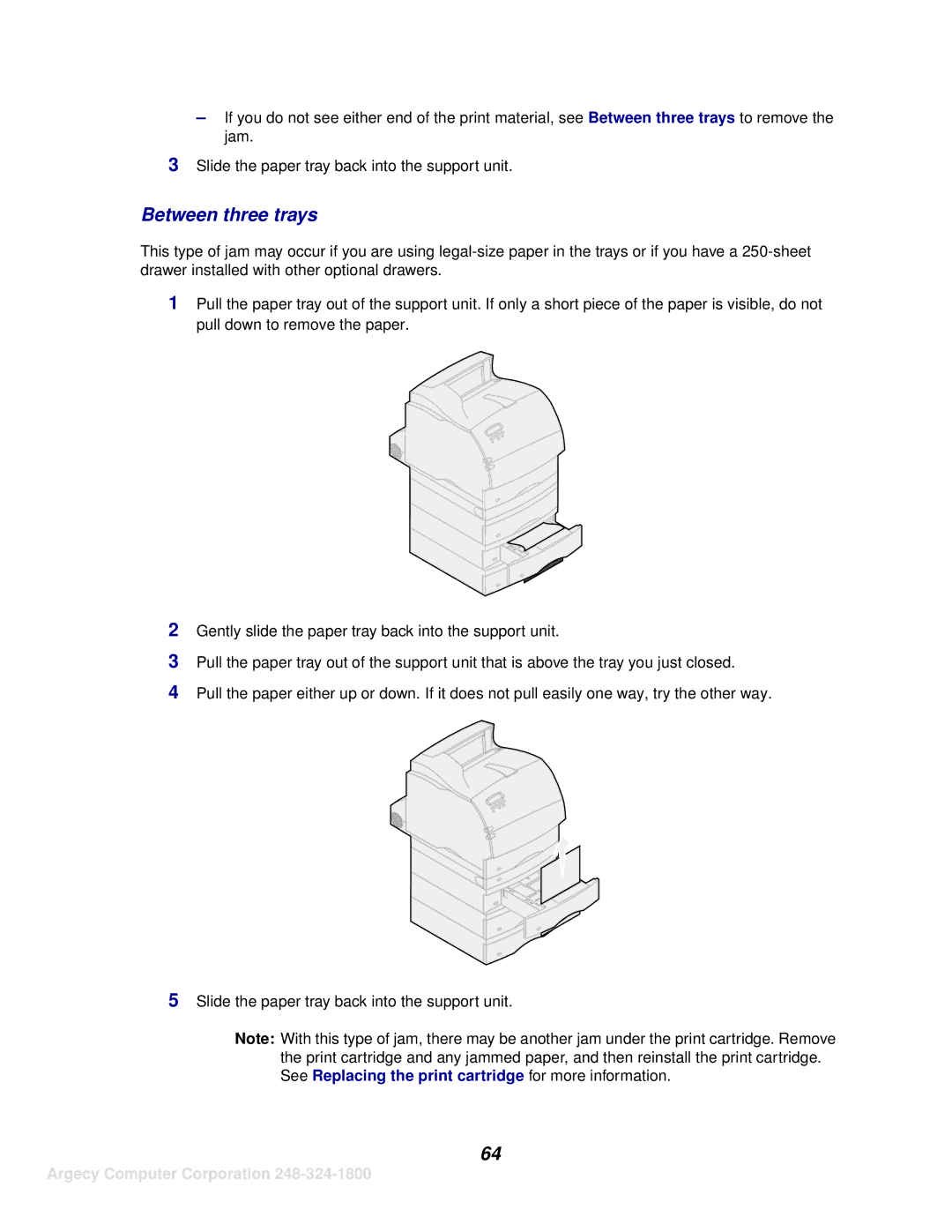 IBM 1125, 1120 manual Between three trays 