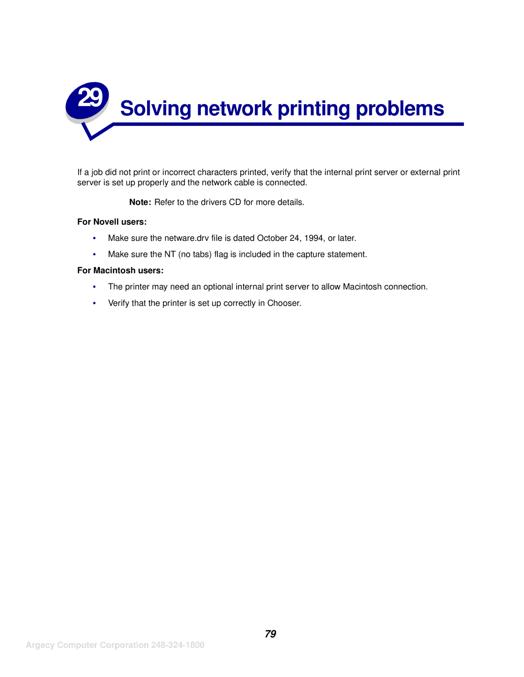 IBM 1120, 1125 manual Solving network printing problems, For Novell users 