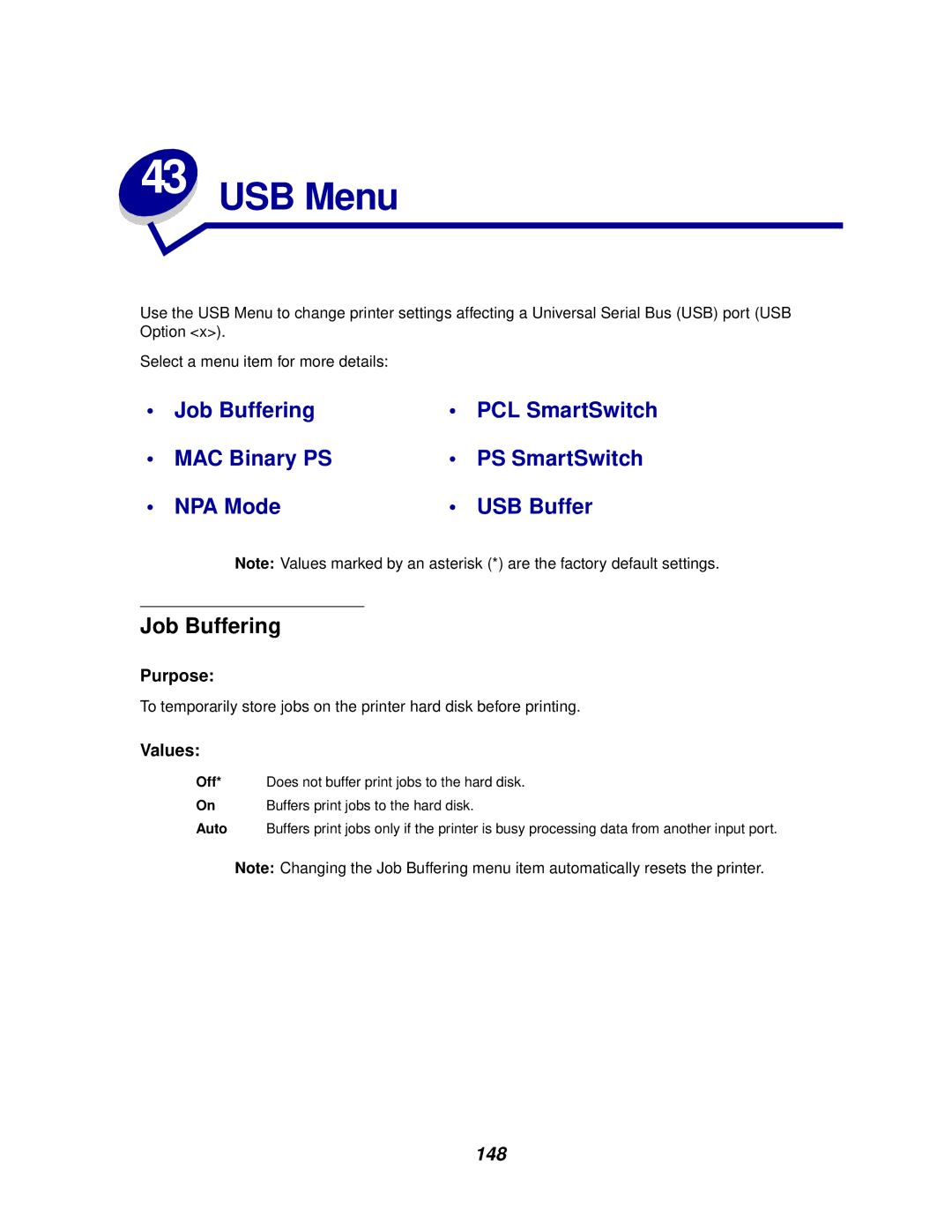 IBM 1220 manual USB Menu, 148 