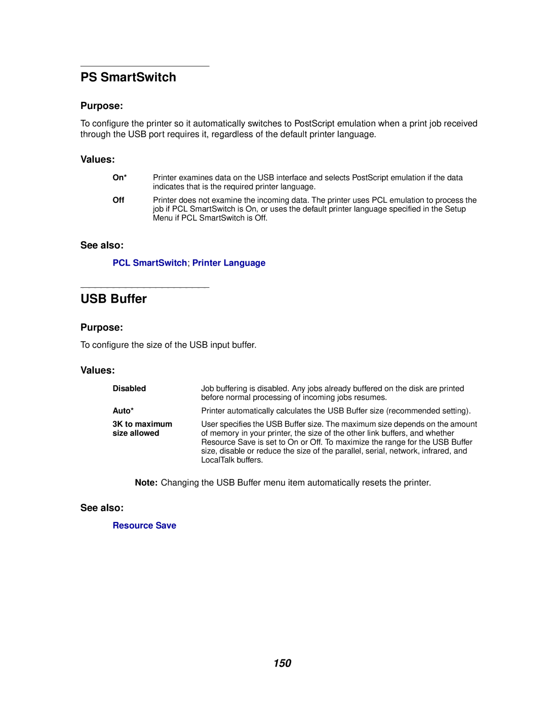 IBM 1220 manual USB Buffer, 150, 3K to maximum 