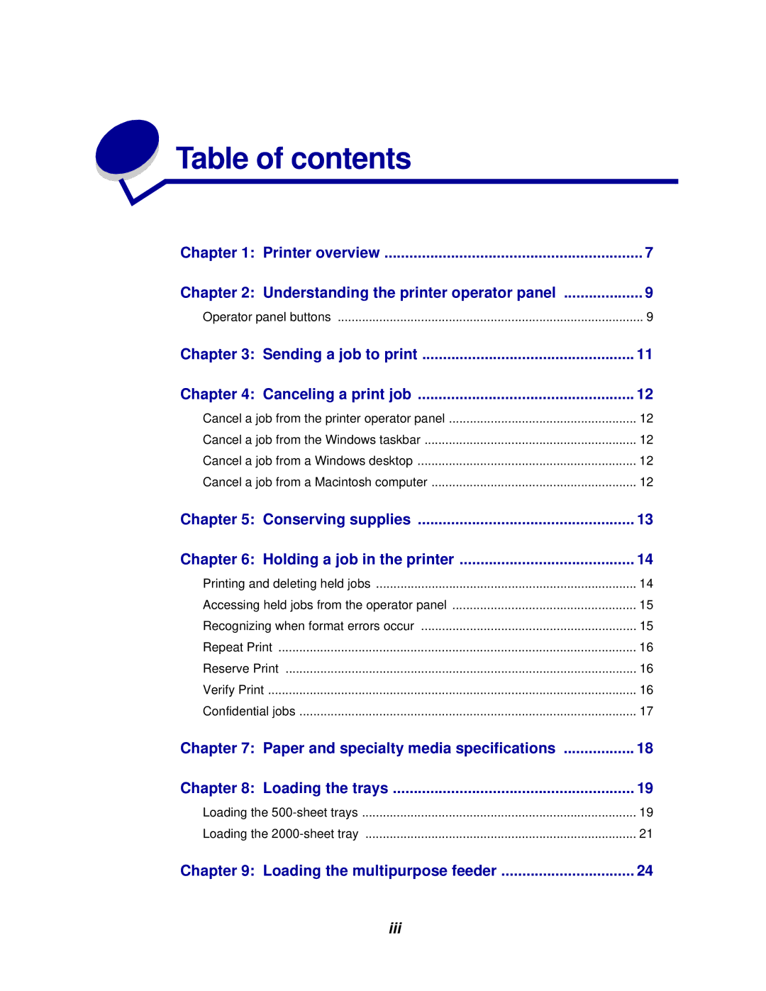 IBM 1220 manual Table of contents 