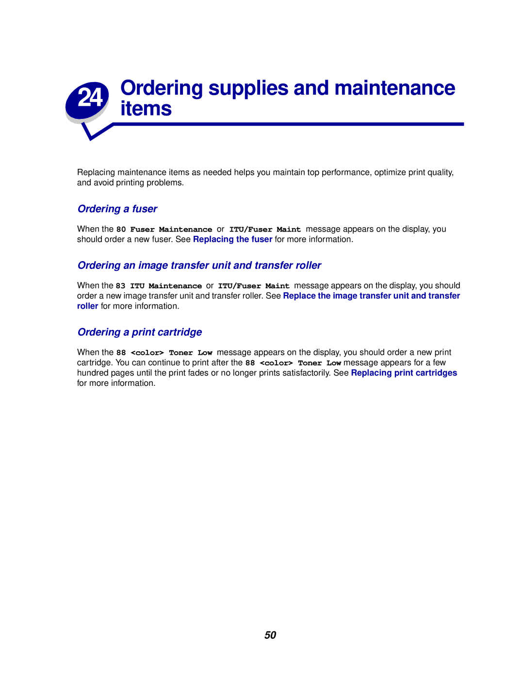 IBM 1220 manual Orderingitems supplies and maintenance 