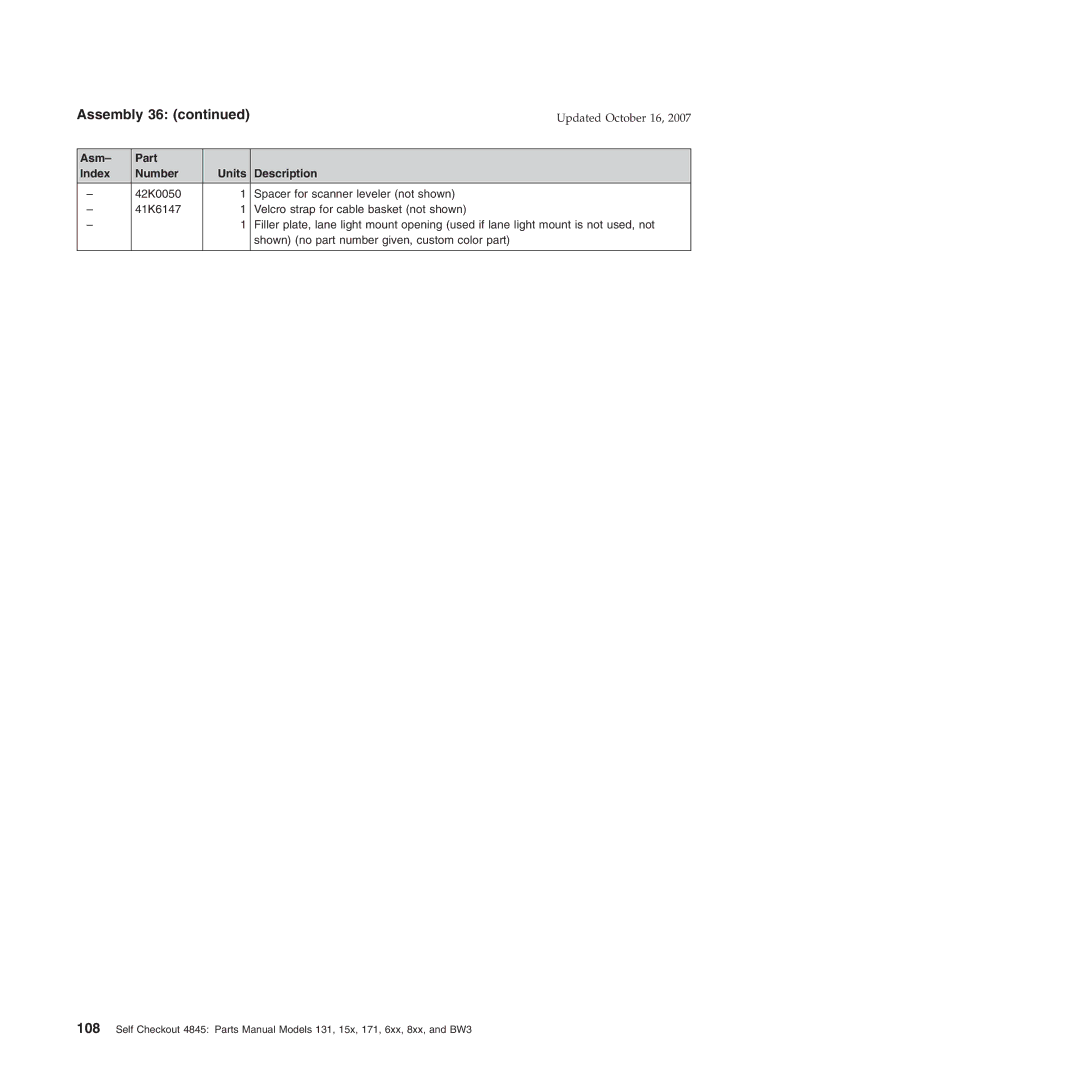 IBM 131, 171, BW3, 6xx, 8xx, 15x manual Assembly 