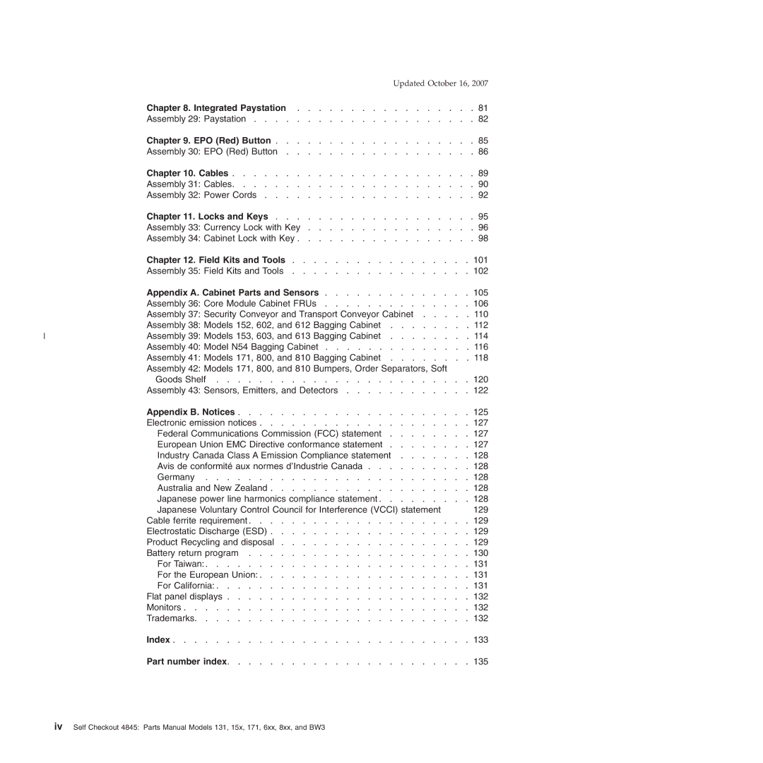 IBM 131, 171, BW3, 6xx, 8xx, 15x manual Integrated Paystation 