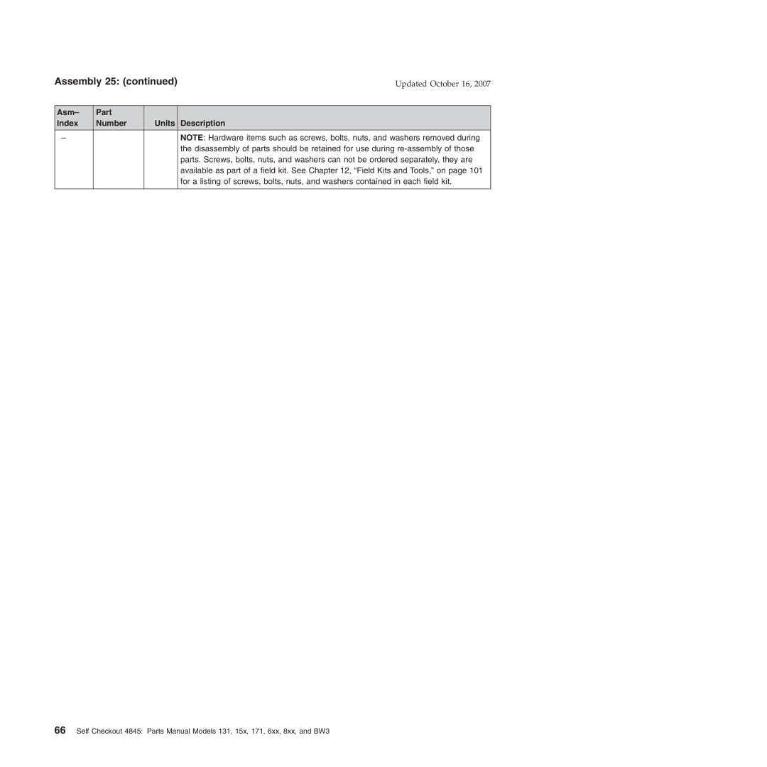 IBM 131, 171, BW3, 6xx, 8xx, 15x manual Assembly 