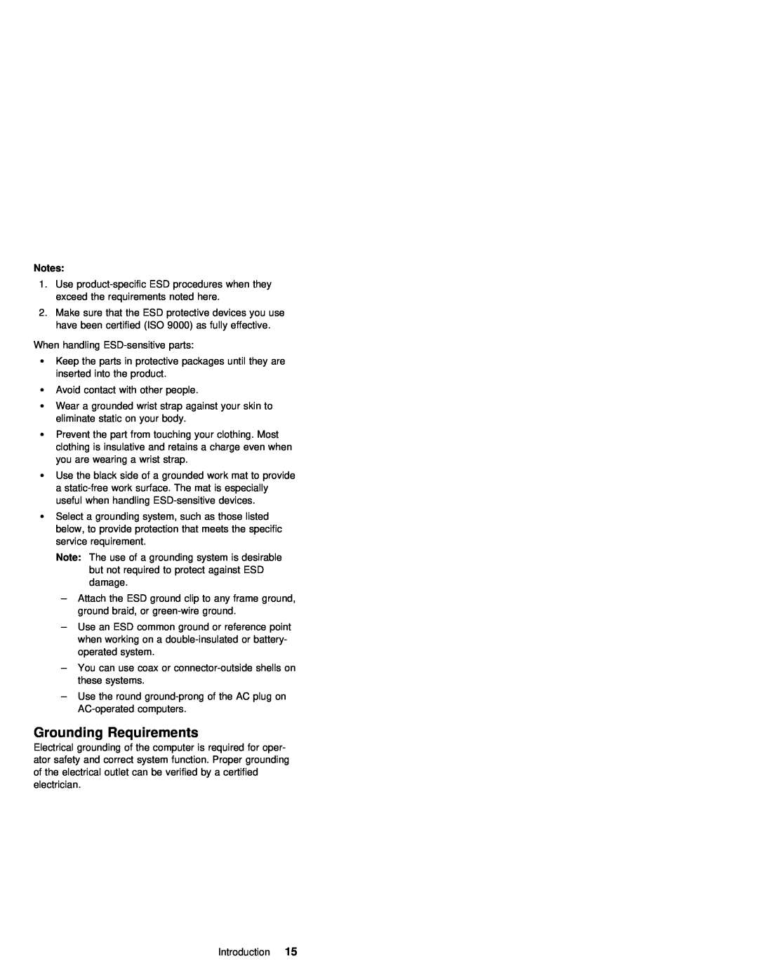 IBM 1400 (2611) manual Grounding Requirements 