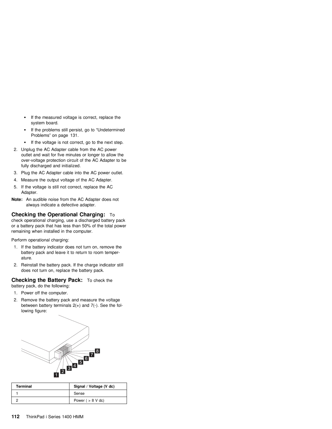 IBM 1400 (2611) manual Battery 