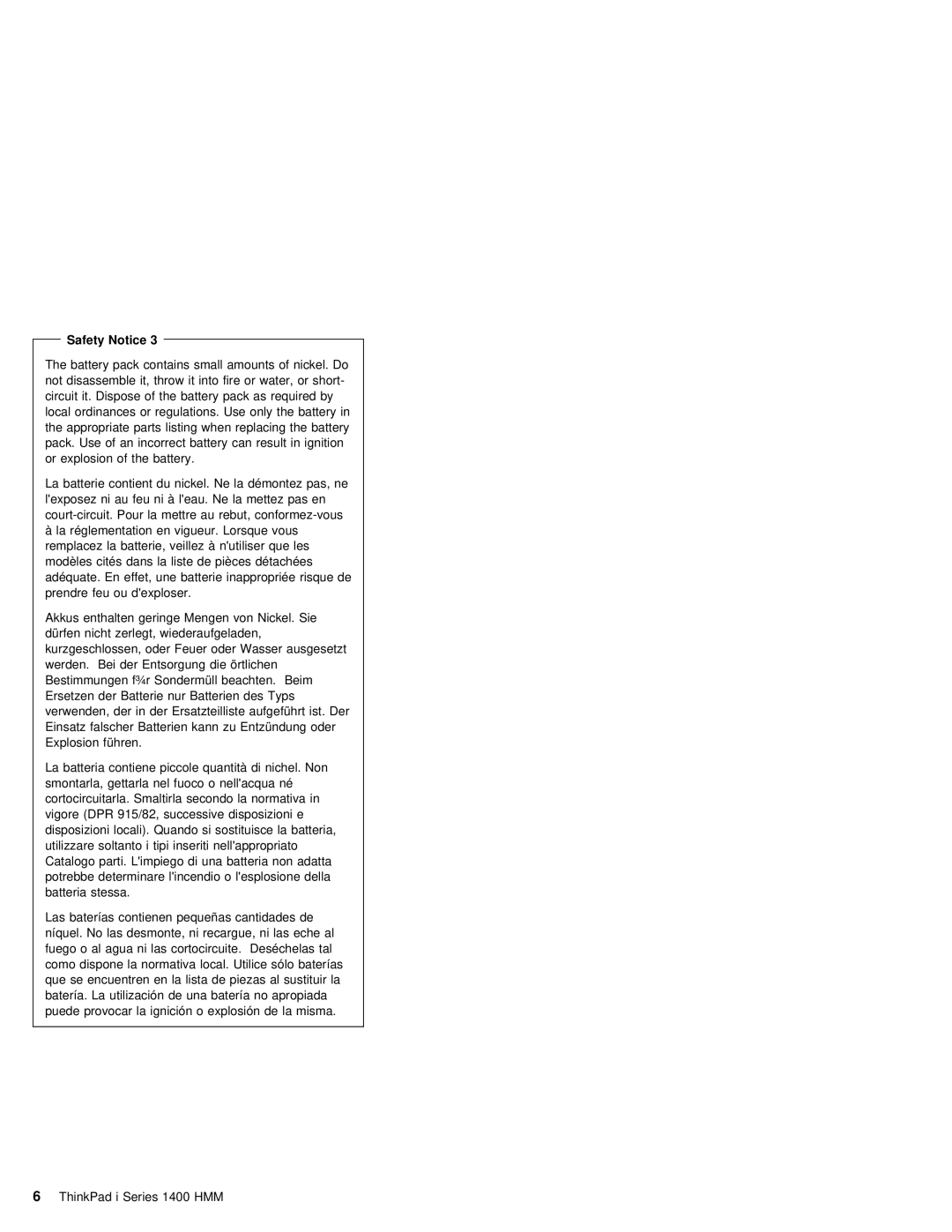 IBM 1400 (2611) manual Safety 