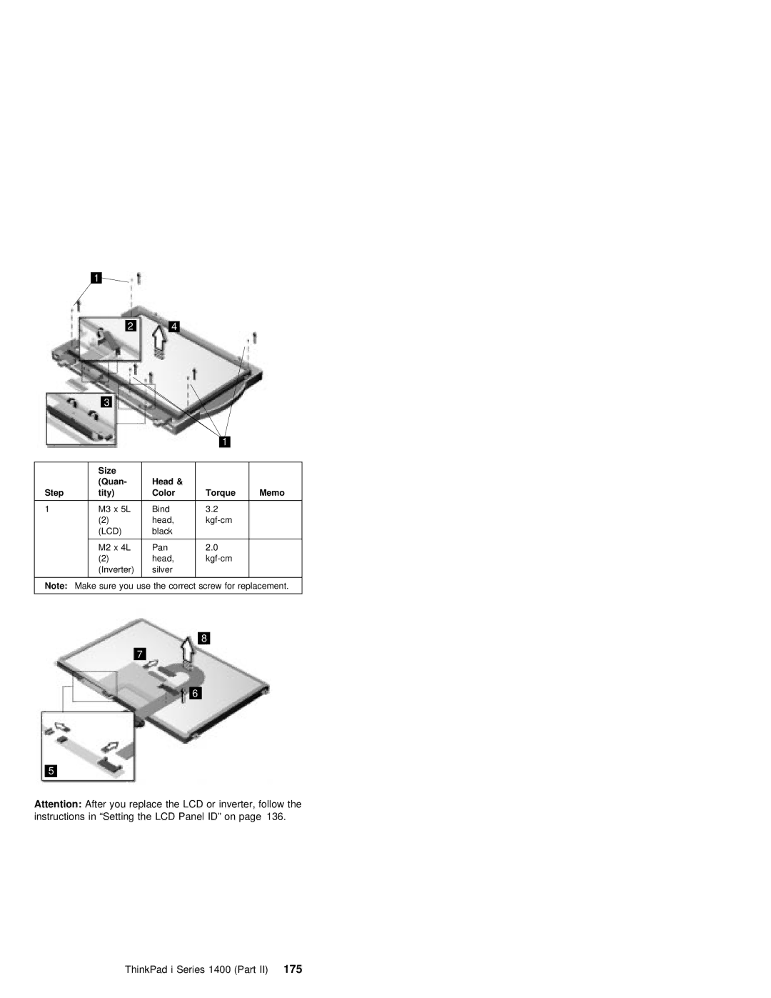 IBM 1400 (2611) manual ThinkPad i Series 1400 Part175 