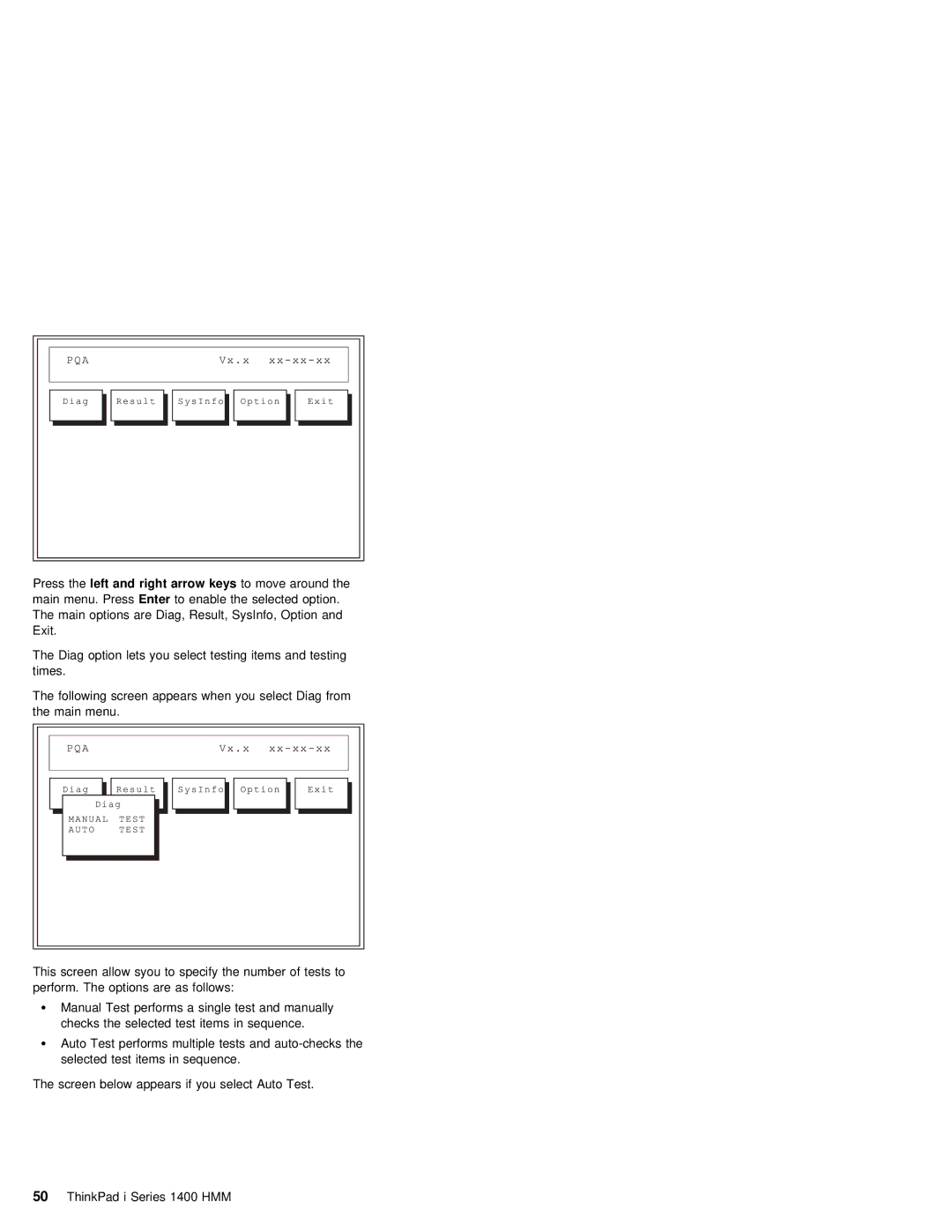 IBM 1400 (2611) manual Right, Keys to, Around Main Menu 