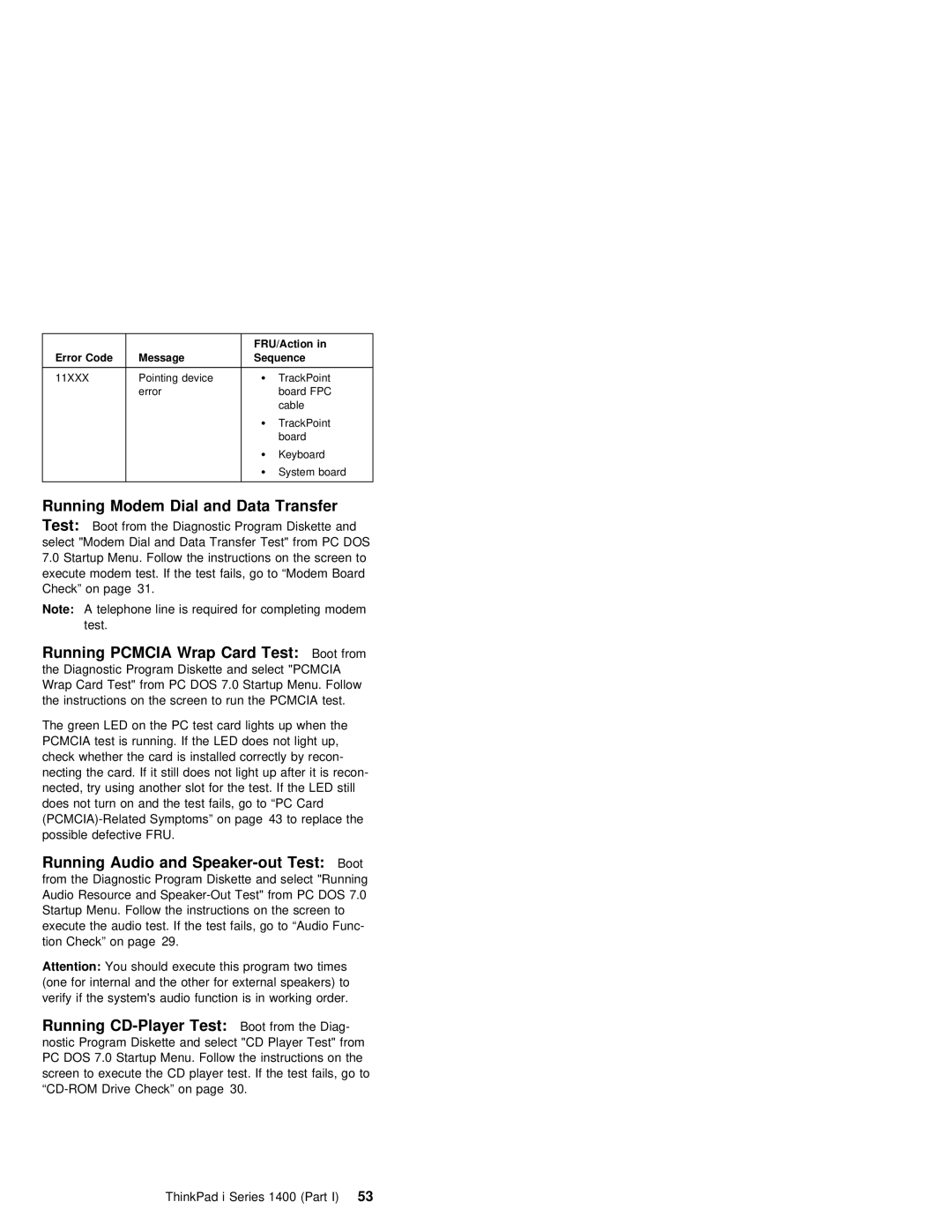 IBM 1400 (2611) manual Running Modem Dial and Data Transfer, Speaker-out Test 