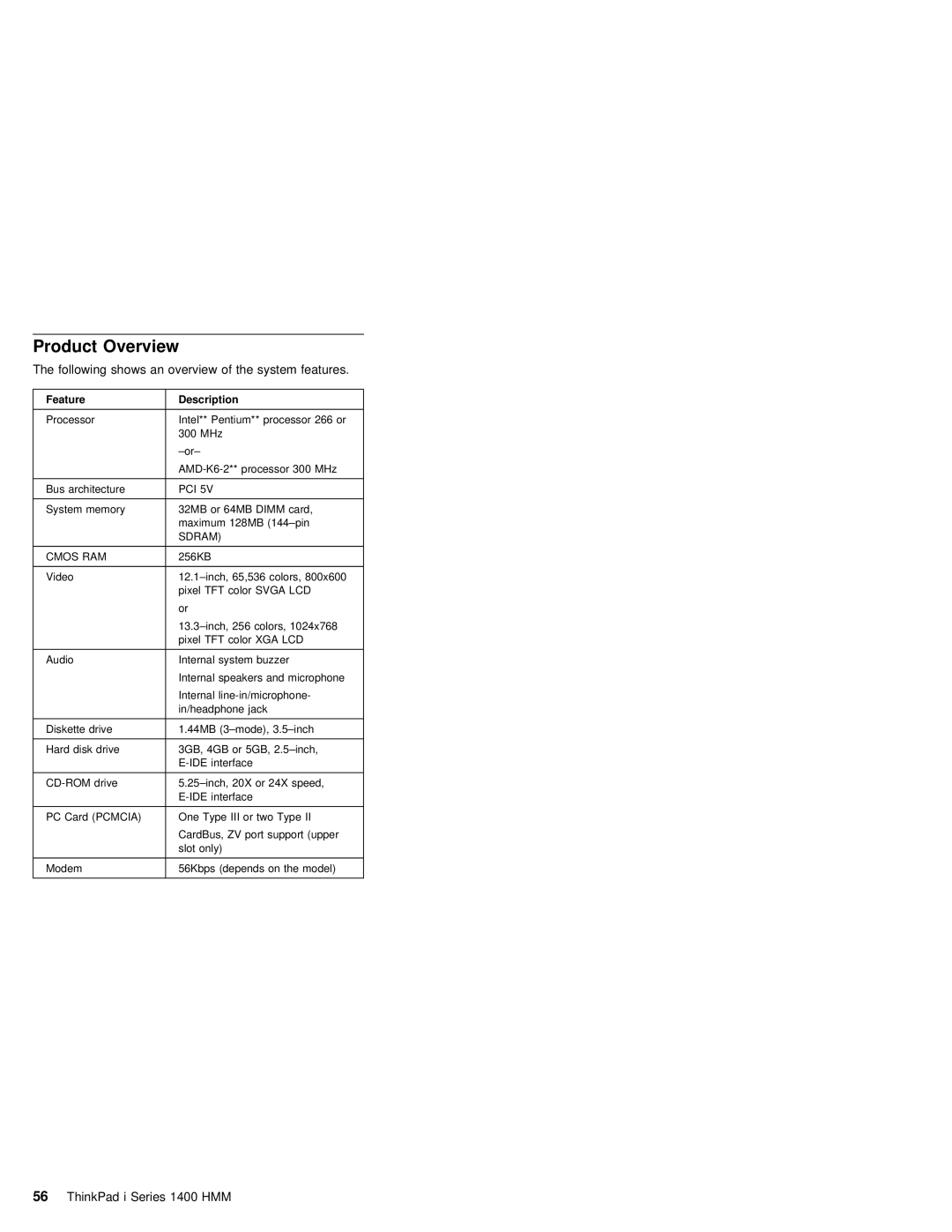 IBM 1400 (2611) manual Product Overview, Following shows an overview of the system featu 