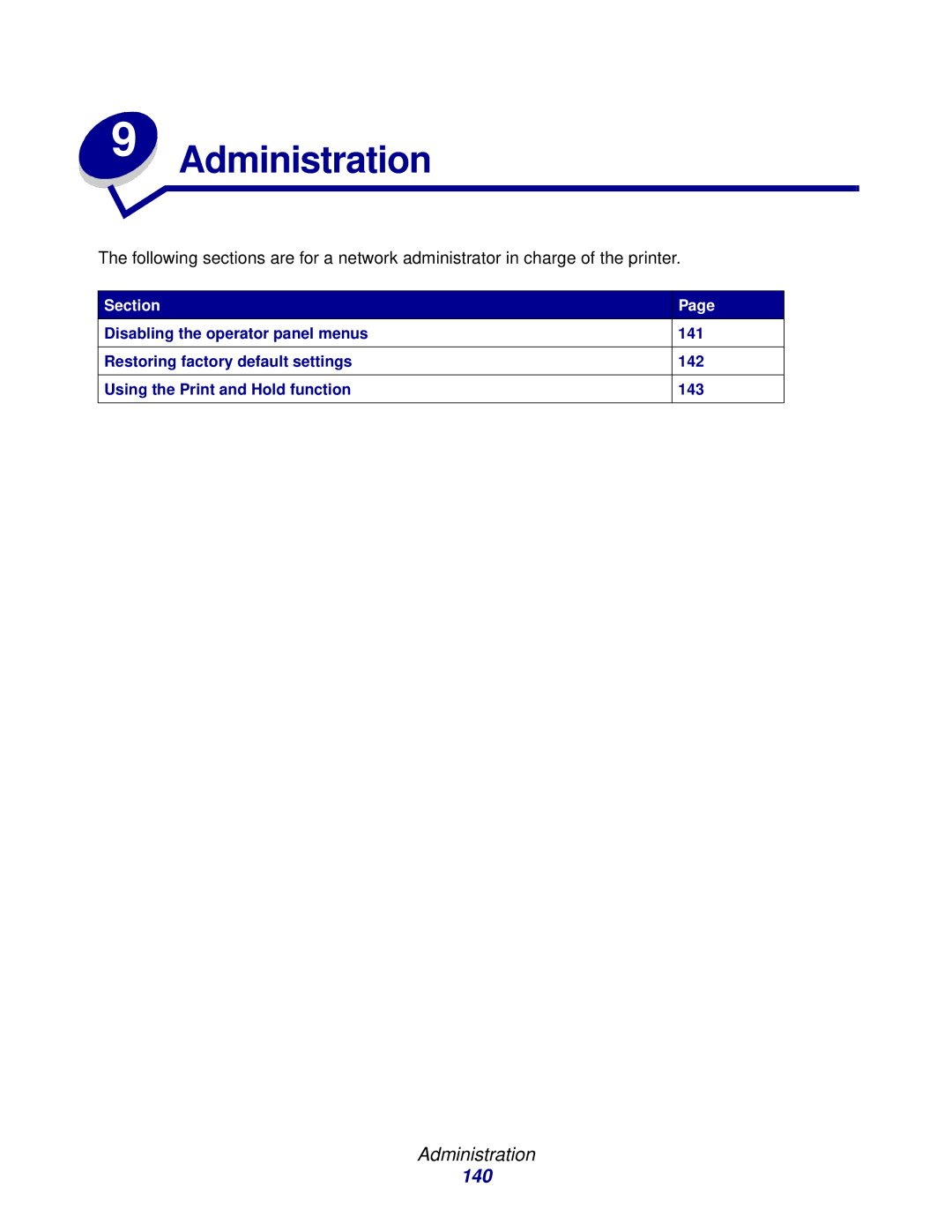 IBM 1422 manual Administration 