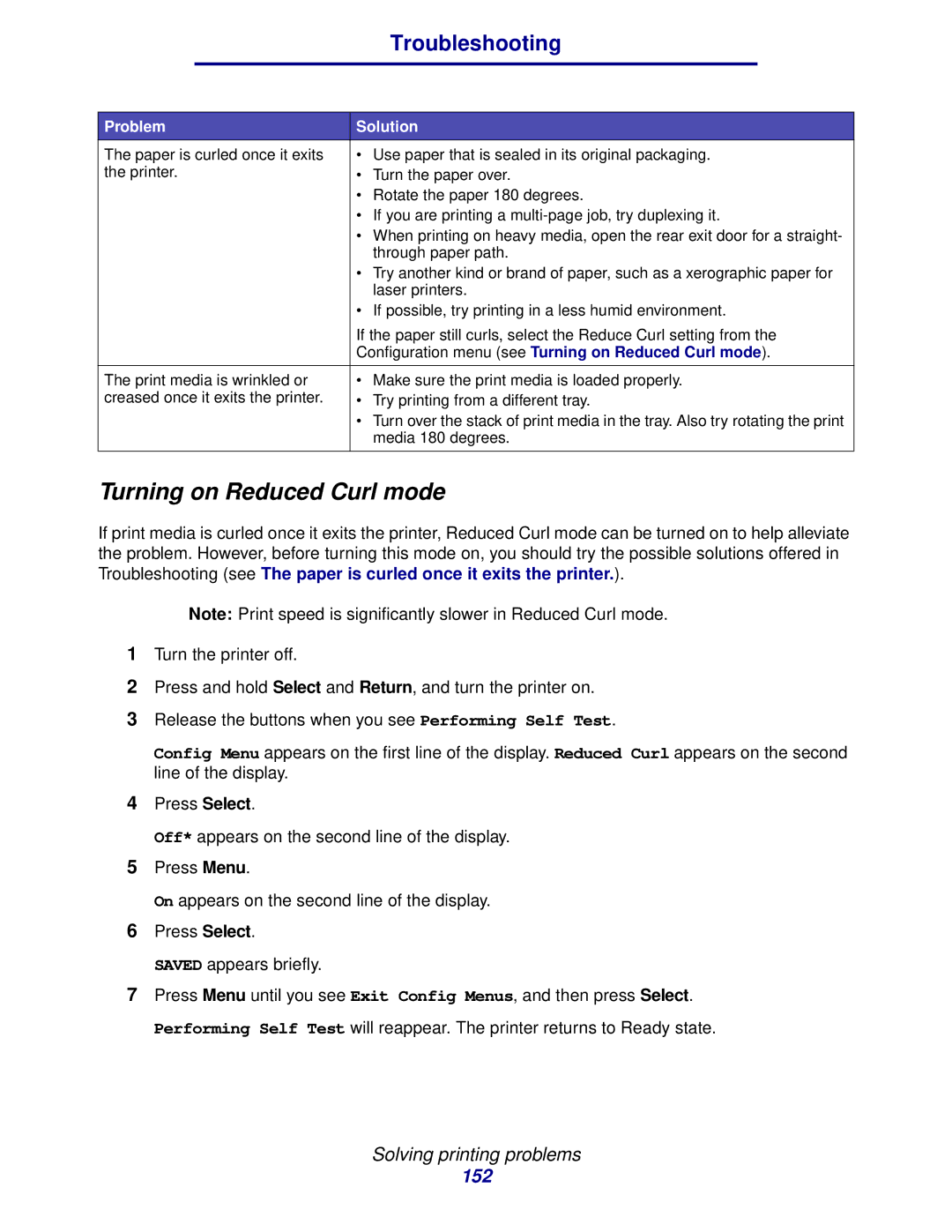 IBM 1422 manual Configuration menu see Turning on Reduced Curl mode 