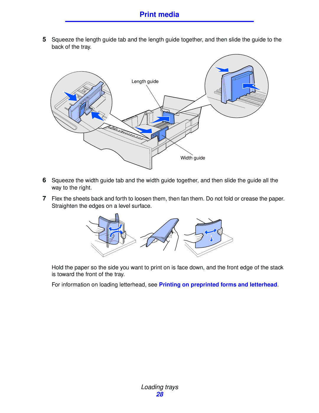 IBM 1422 manual Length guide Width guide 