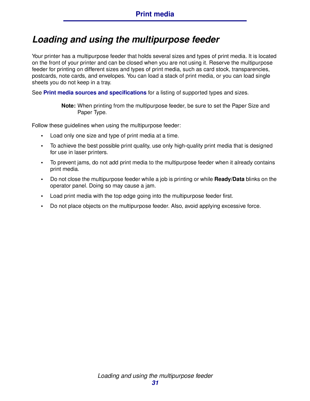 IBM 1422 manual Loading and using the multipurpose feeder 