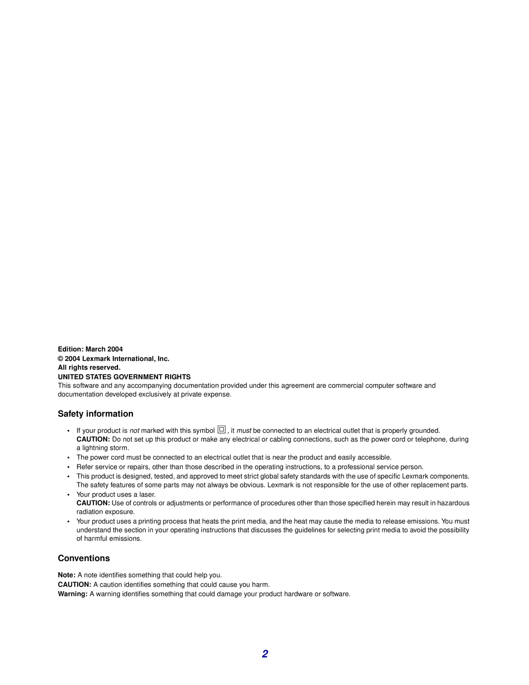 IBM 1422 manual Safety information, Conventions 