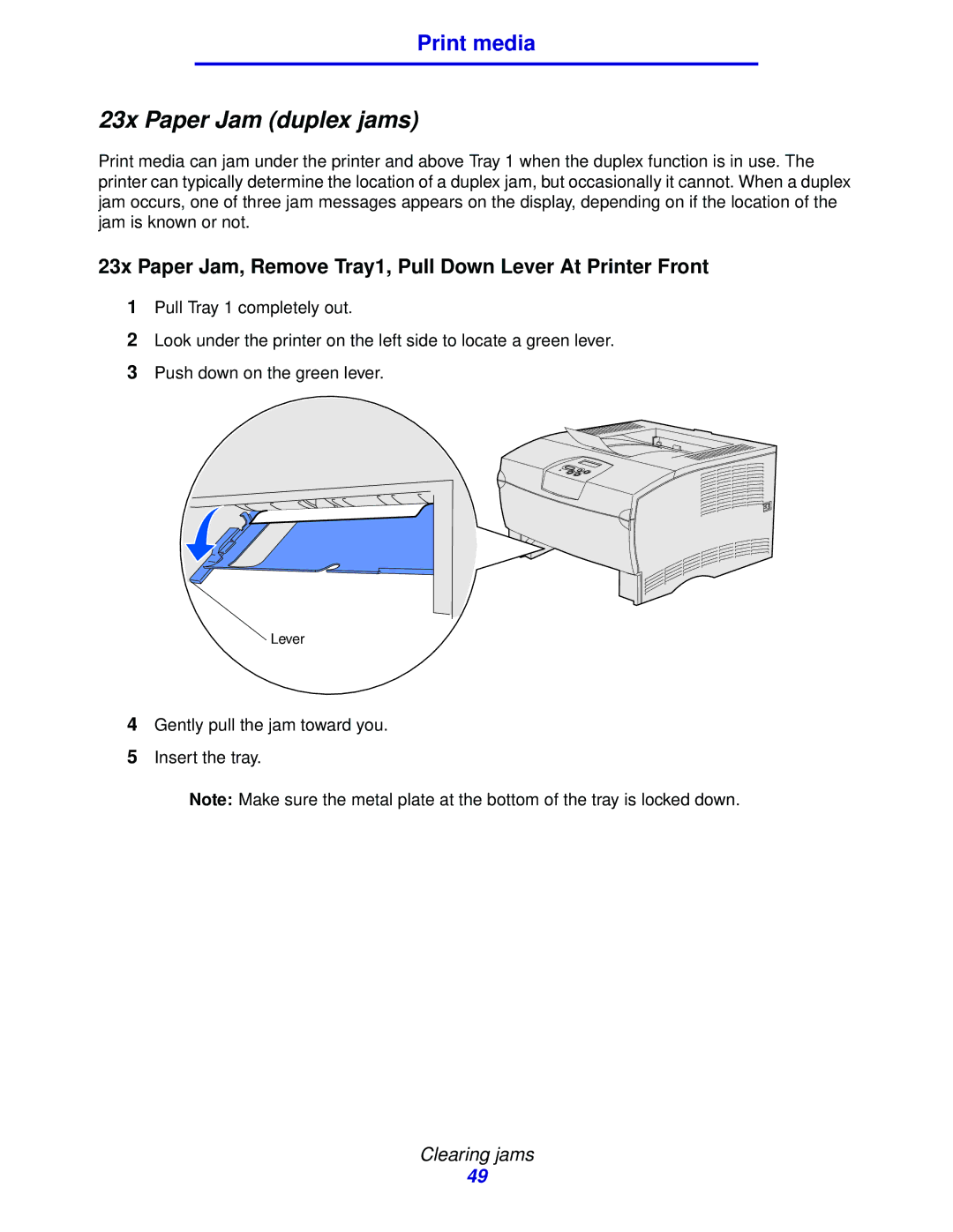 IBM 1422 manual 23x Paper Jam duplex jams 