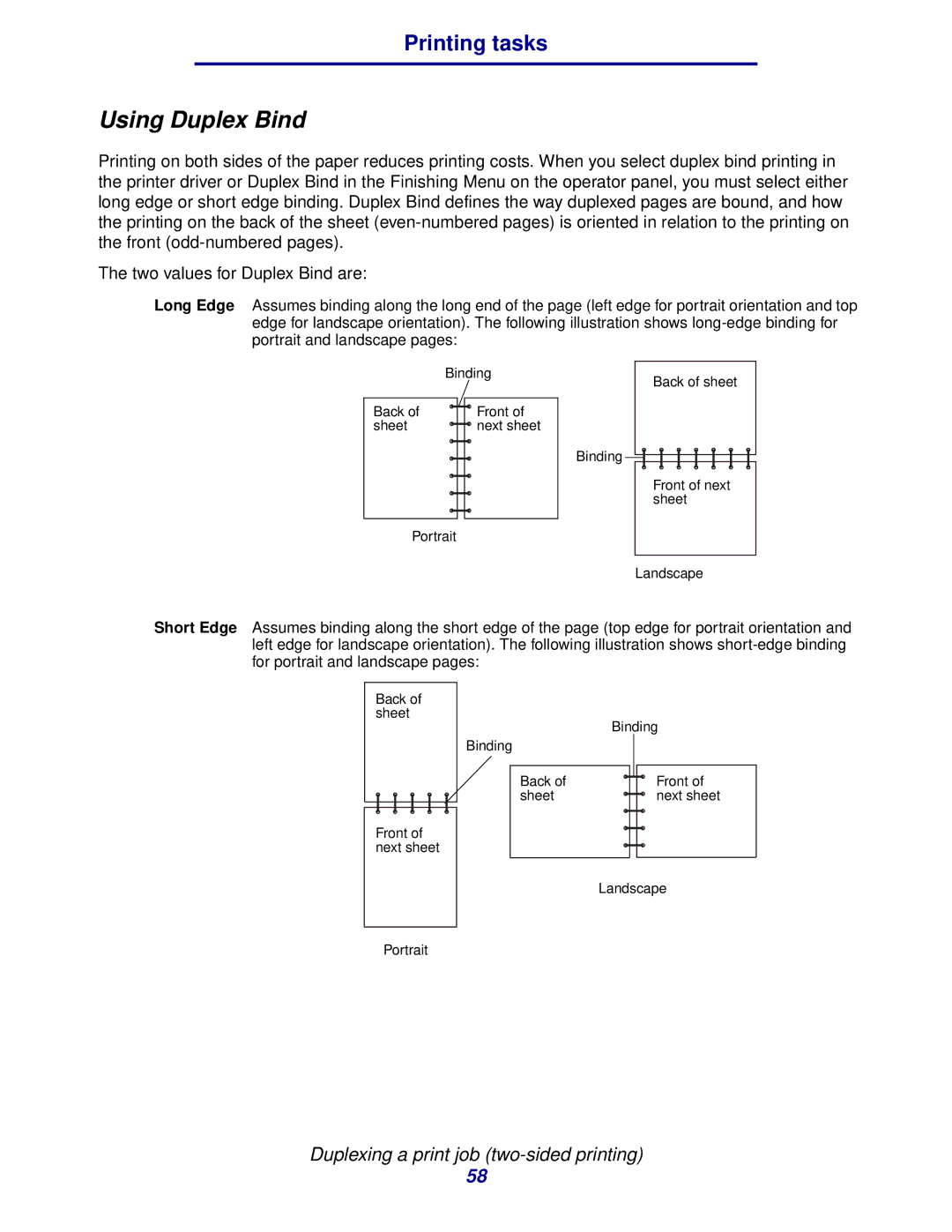 IBM 1422 manual Using Duplex Bind 