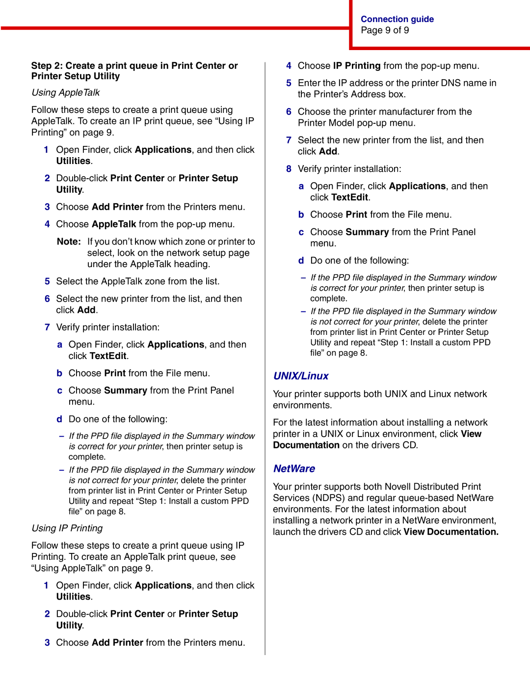 IBM 1464, 1454 manual NetWare, Using AppleTalk 