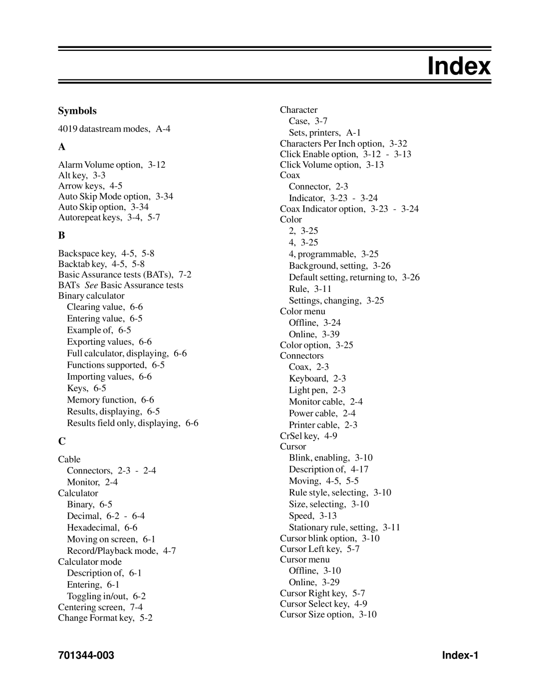 IBM 1483DSV manual Index-1 