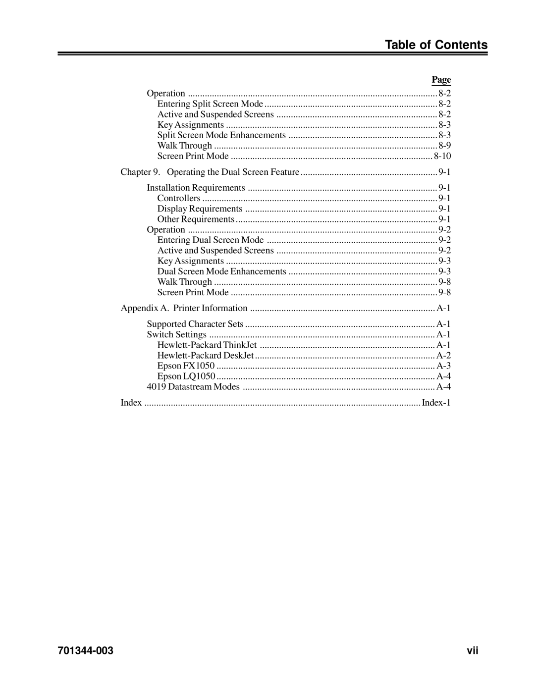 IBM 1483DSV manual Table of Contents 