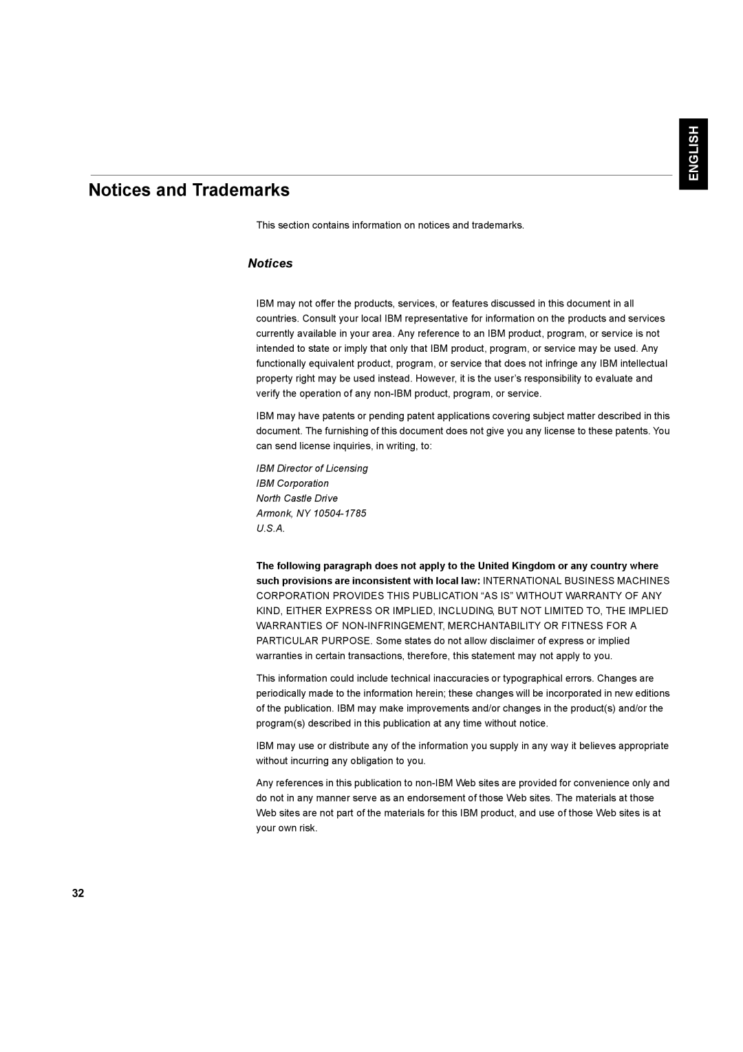 IBM 150P manual This section contains information on notices and trademarks 