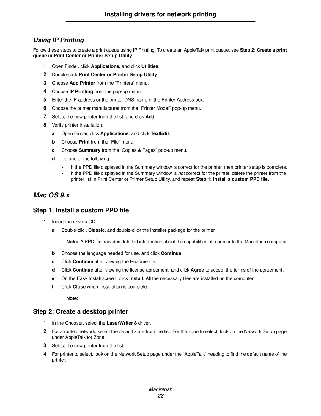 IBM 1585 (MT 4539) manual Using IP Printing 