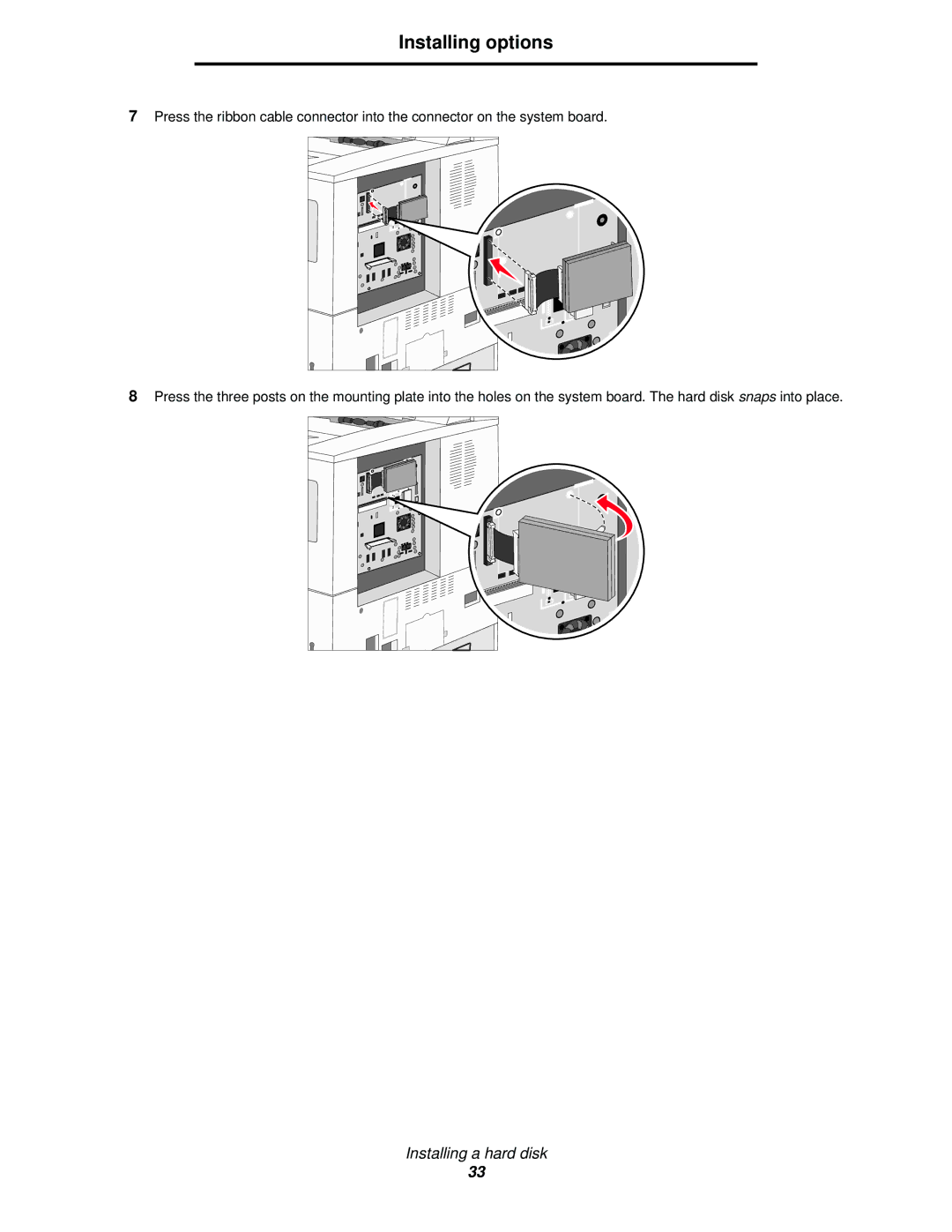 IBM 1585 (MT 4539) manual Installing options 