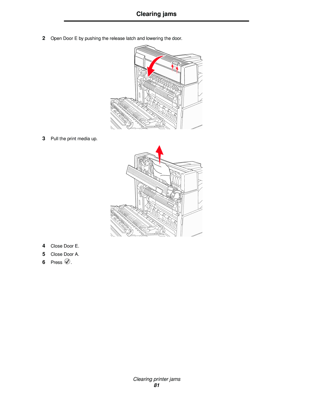 IBM 1585 (MT 4539) manual Clearing jams 